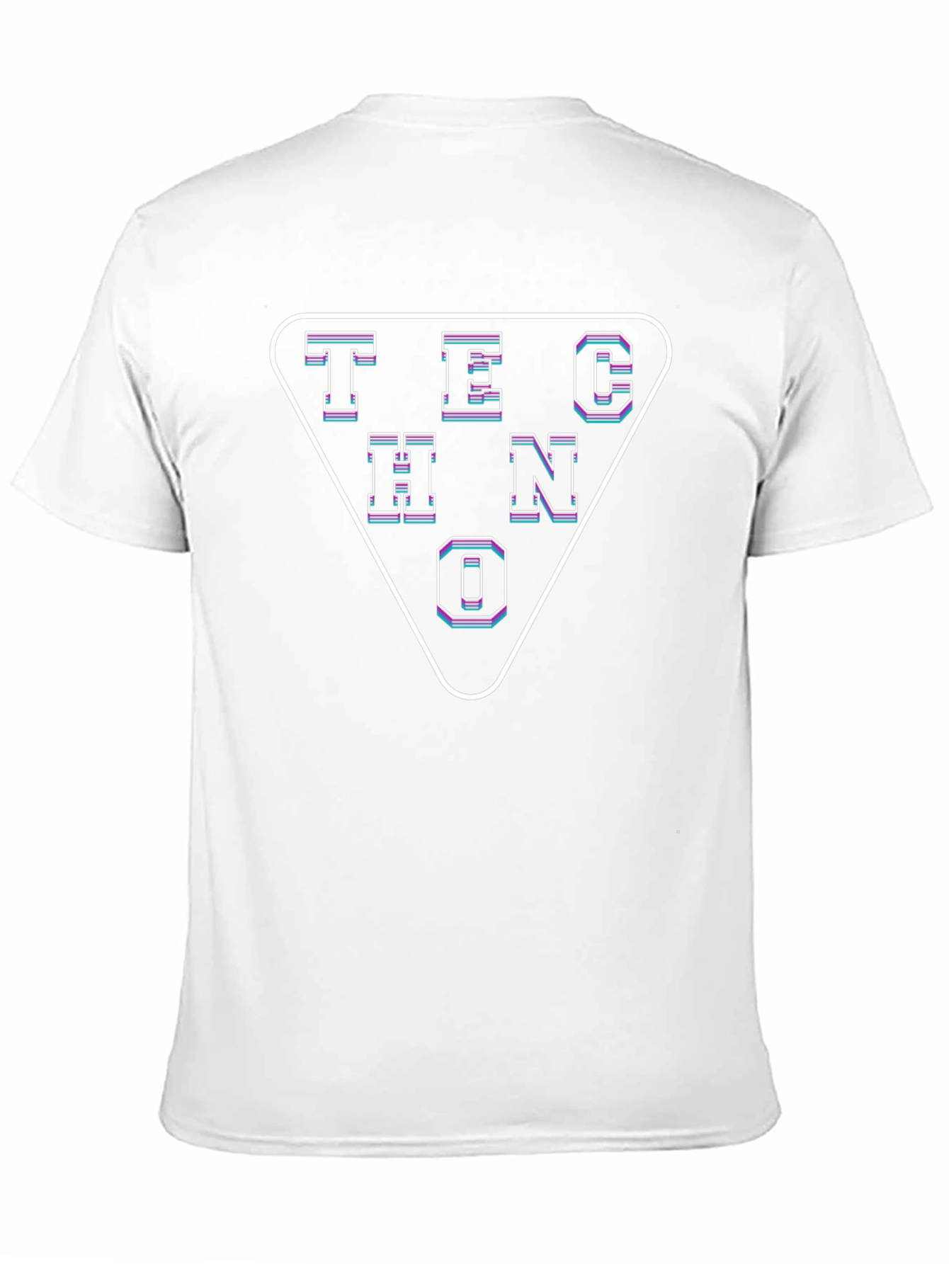 Techno Triangle Graphic Tee - Cool Retro Style