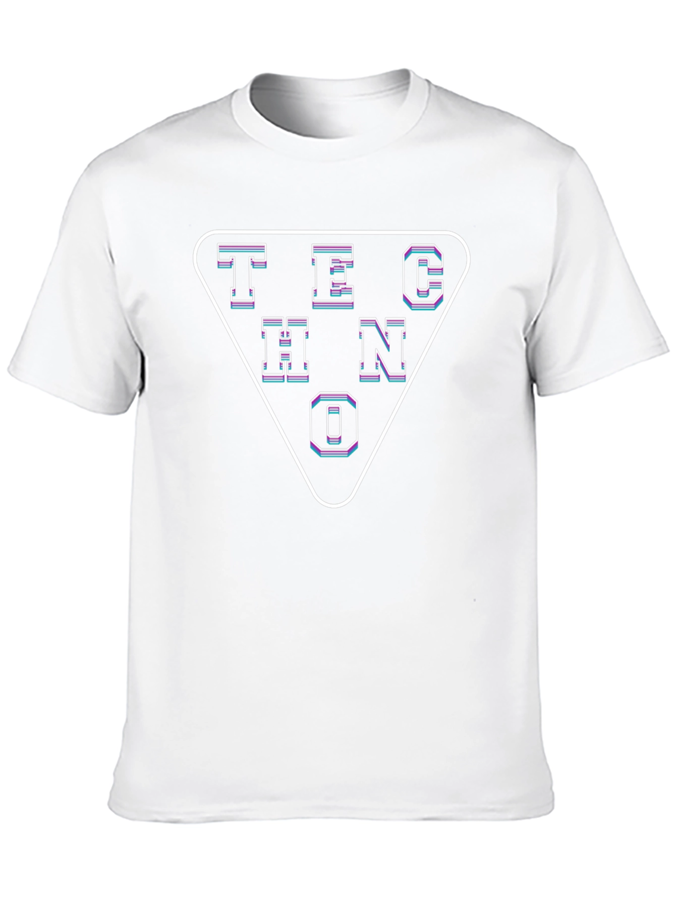 Techno Triangle Graphic Tee - Cool Retro Style