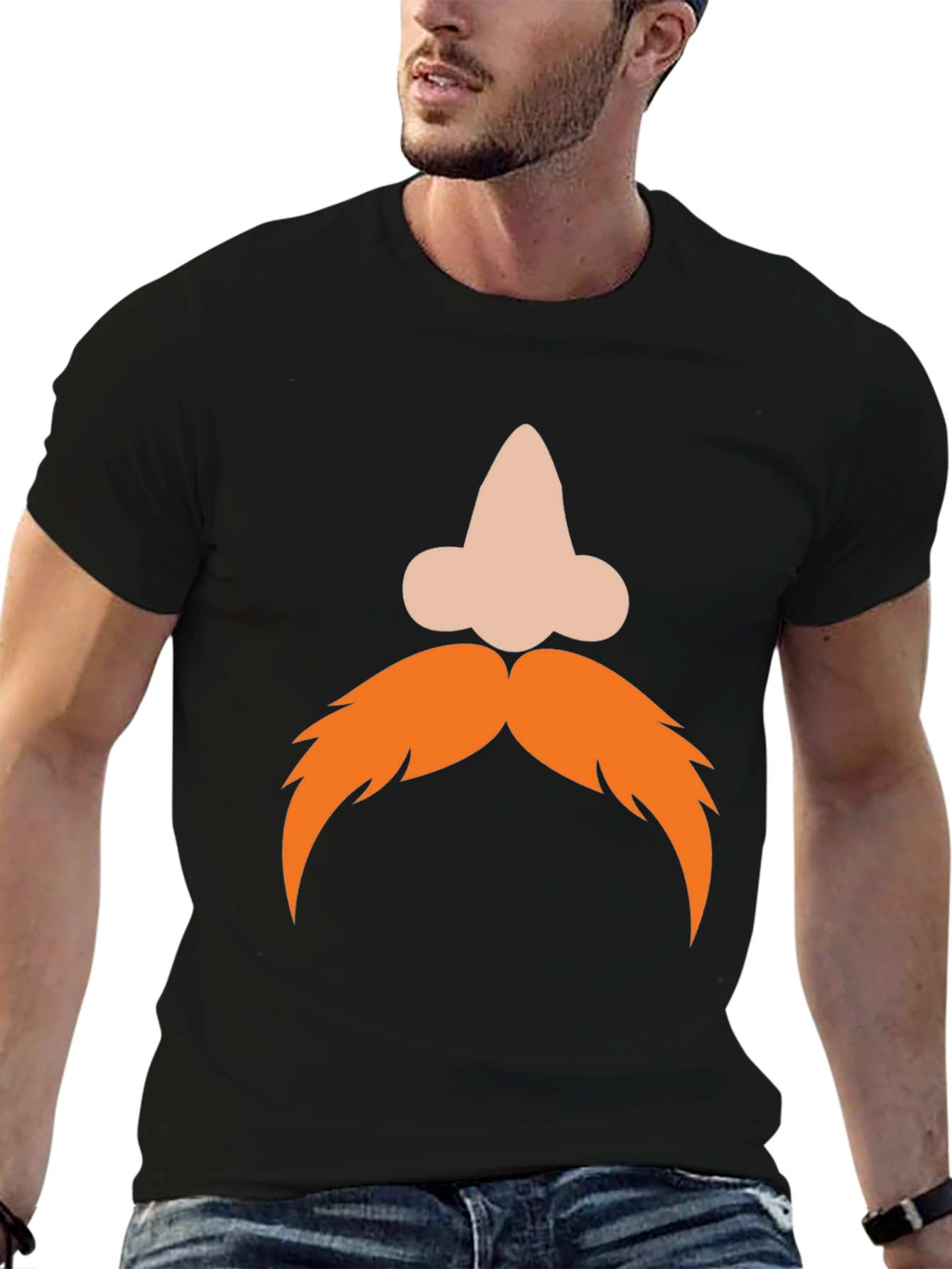Funny Nose and Mustache Graphic Tee