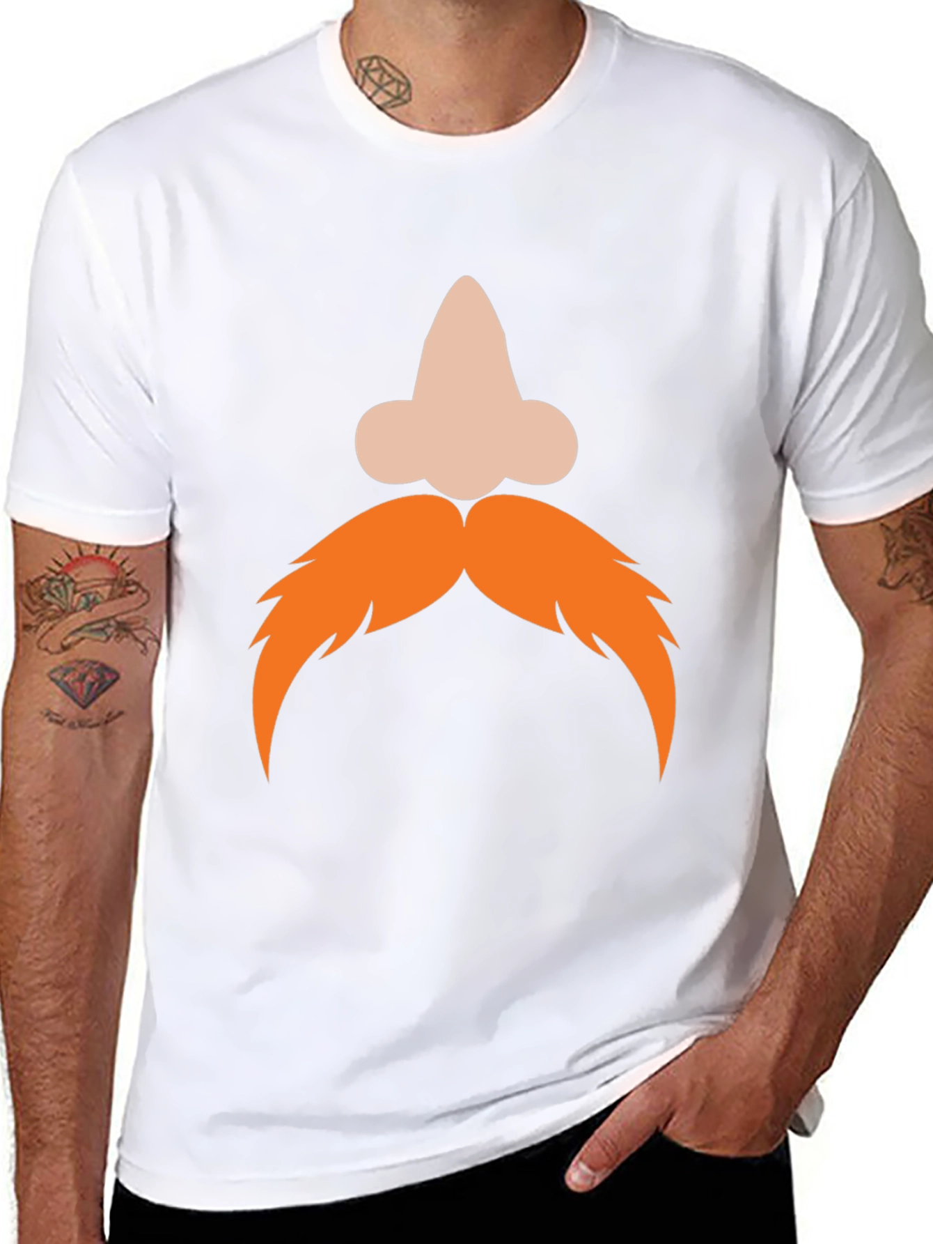 Funny Nose and Mustache Graphic Tee
