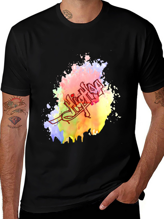 Hip Hop Graffiti Tee - Colorful Graphic Print