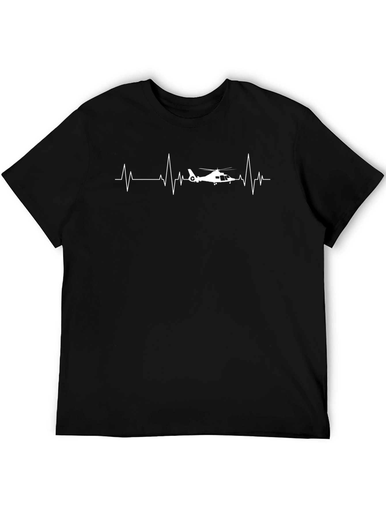 Helicopter Heartbeat Graphic T-Shirt