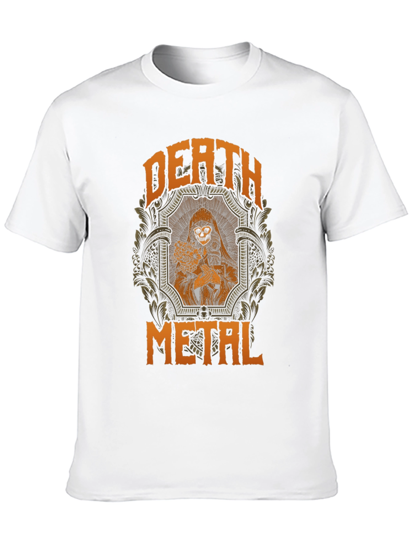 Death Metal Graphic T-Shirt - Grim Reaper Design