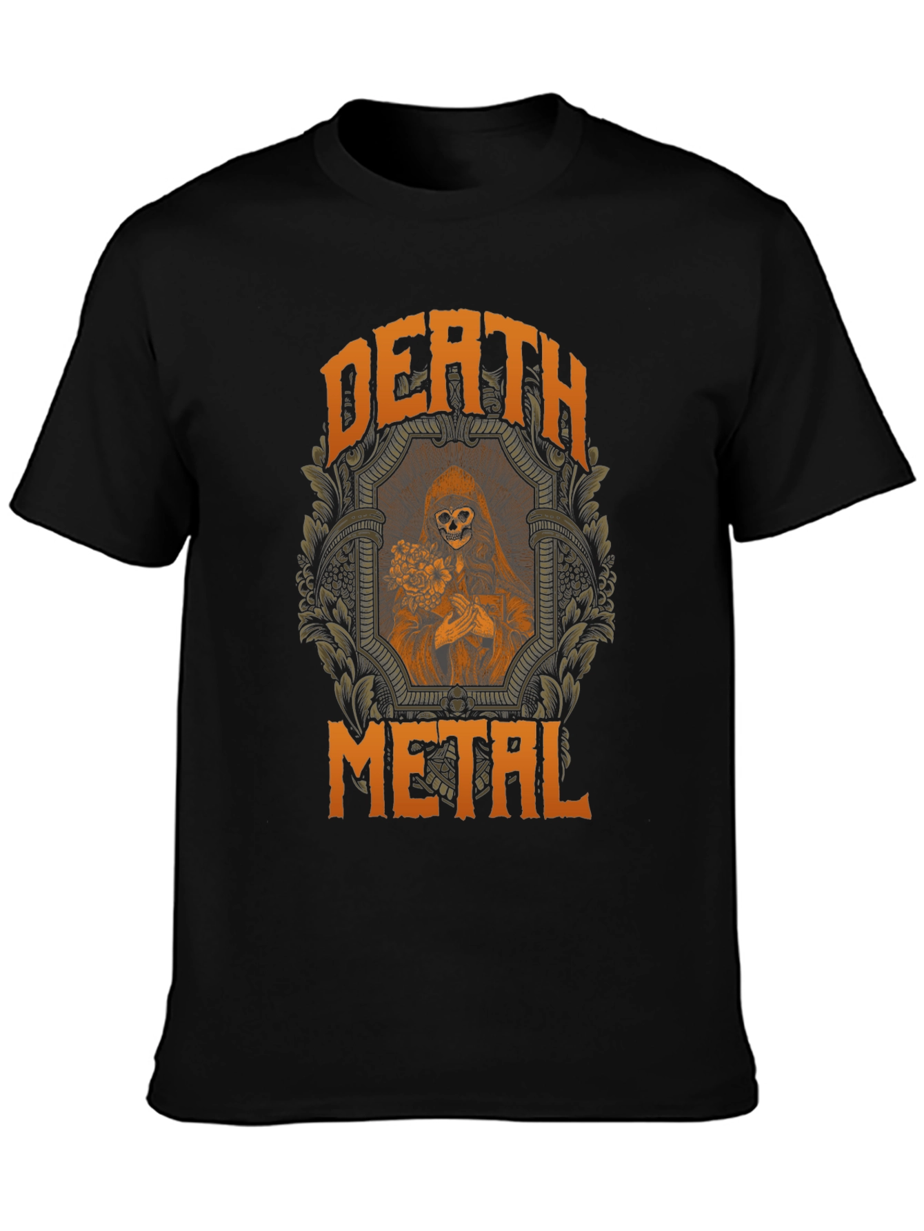 Death Metal Graphic T-Shirt - Grim Reaper Design