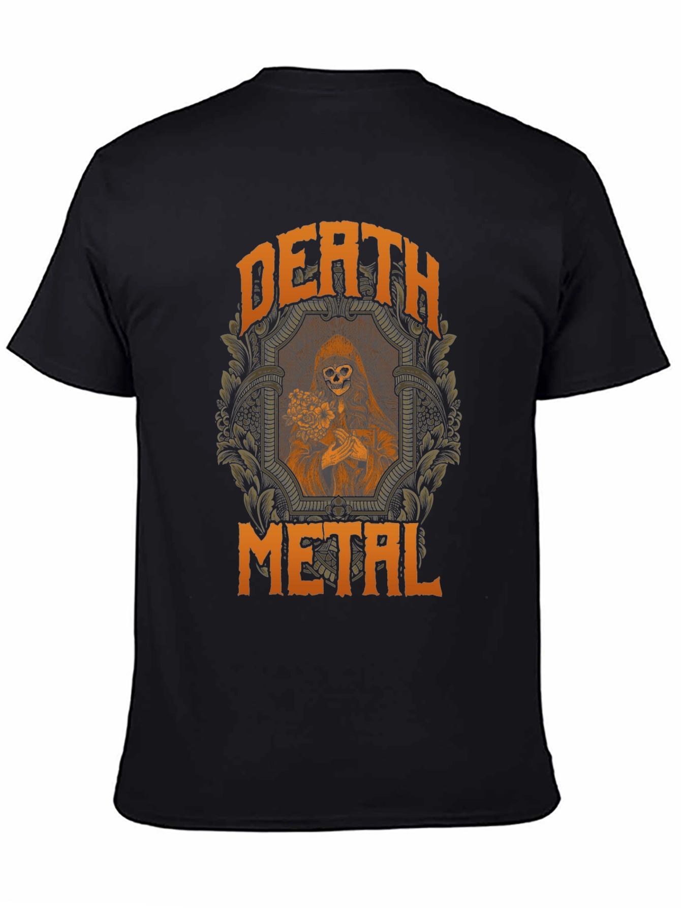 Death Metal Graphic T-Shirt - Grim Reaper Design