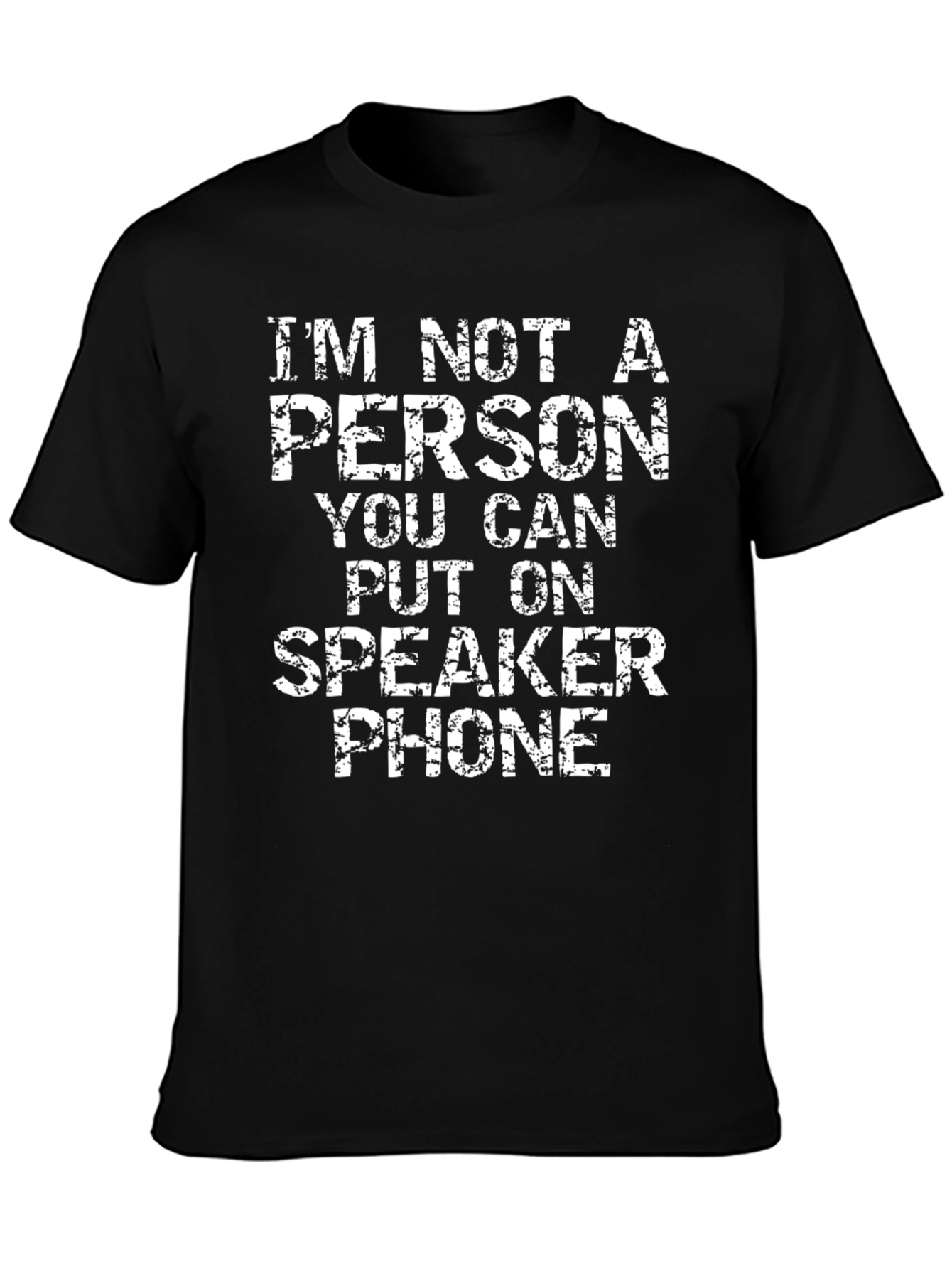 Funny Speaker Phone Graphic Tee - Black