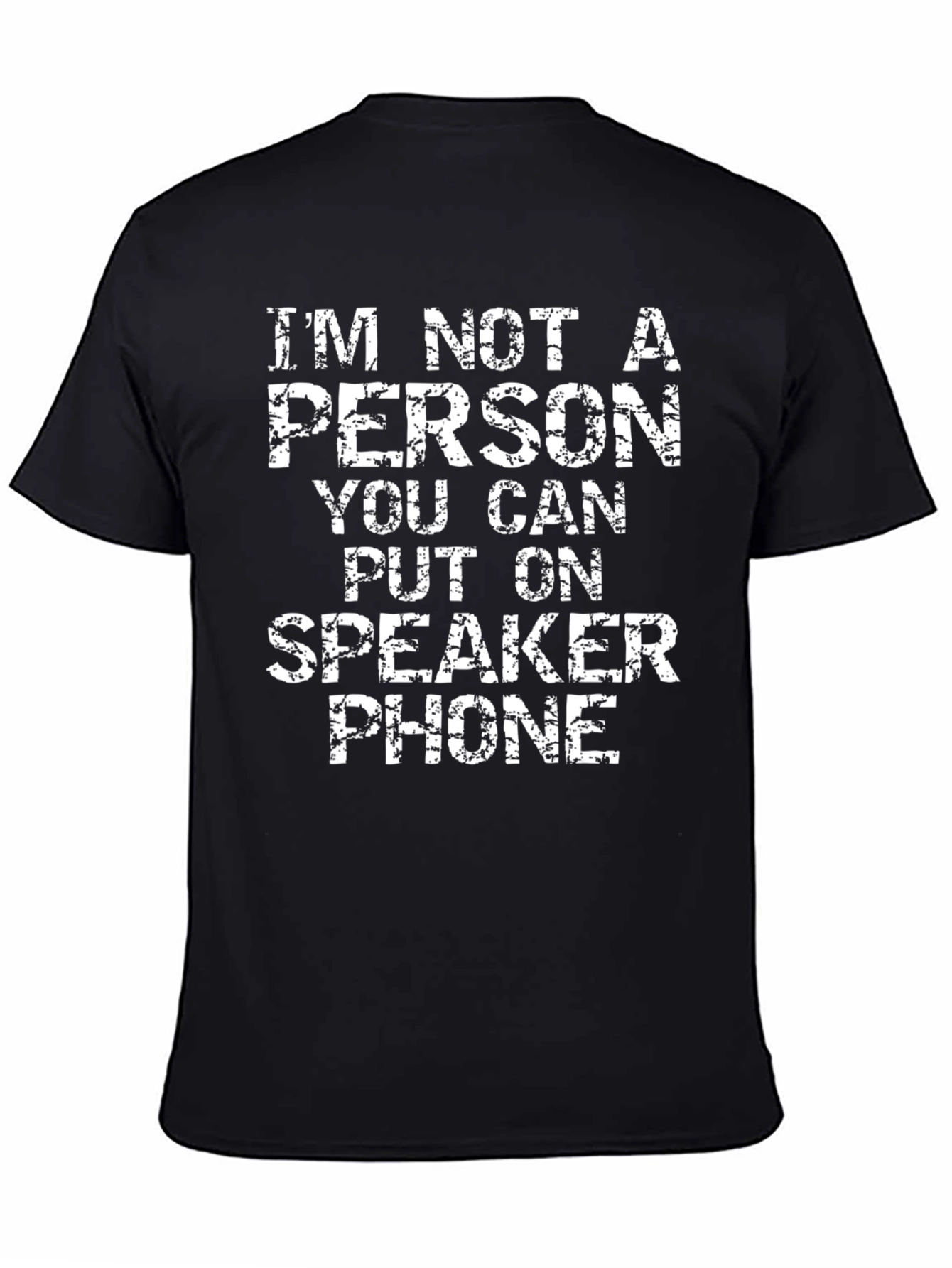 Funny Speaker Phone Graphic Tee - Black