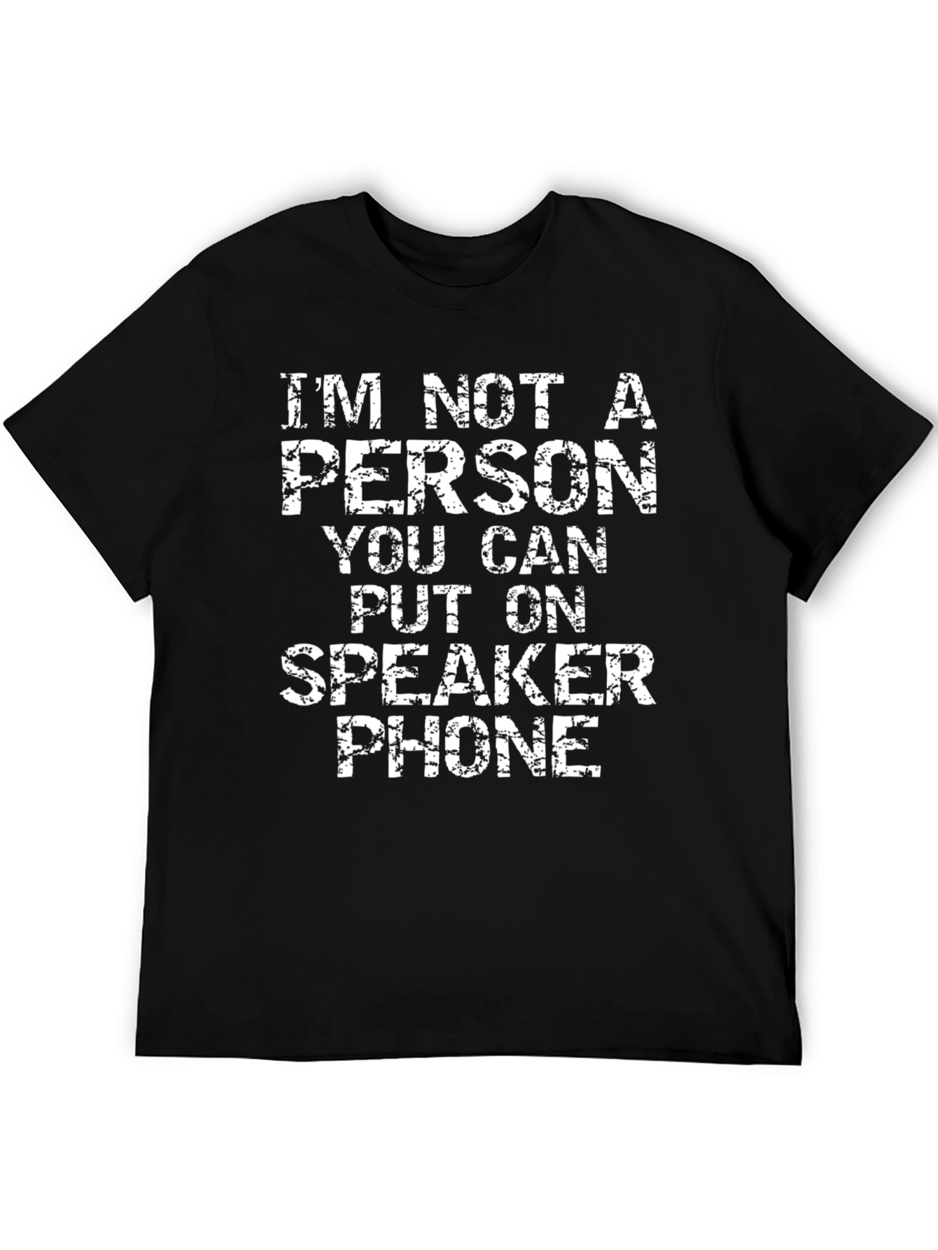 Funny Speaker Phone Graphic Tee - Black