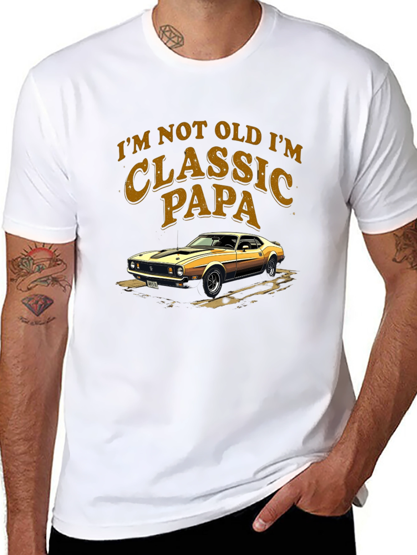 Classic Papa Car Graphic T-Shirt