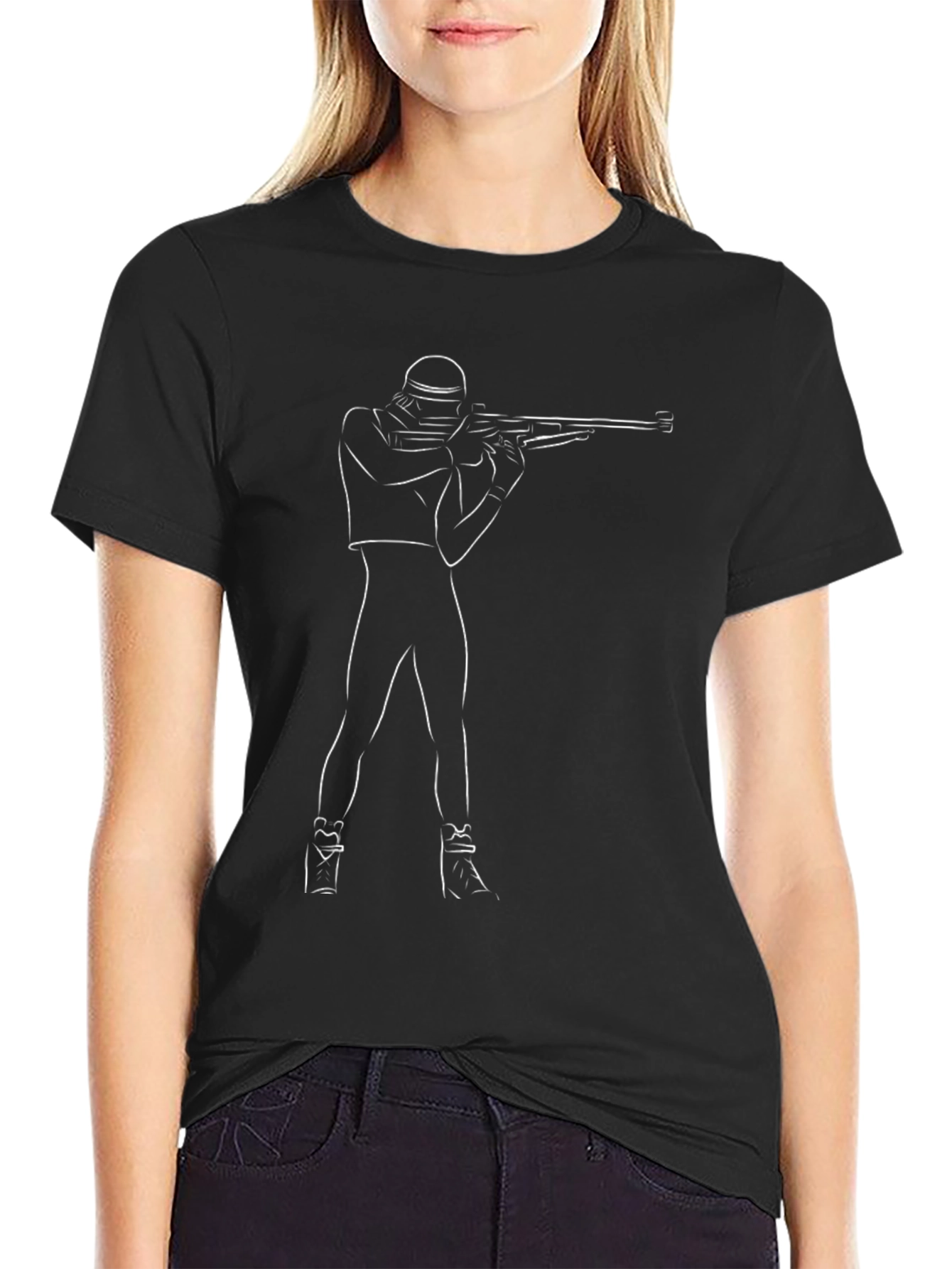 Biathlon Silhouette Tee - Athlete Design T-Shirt