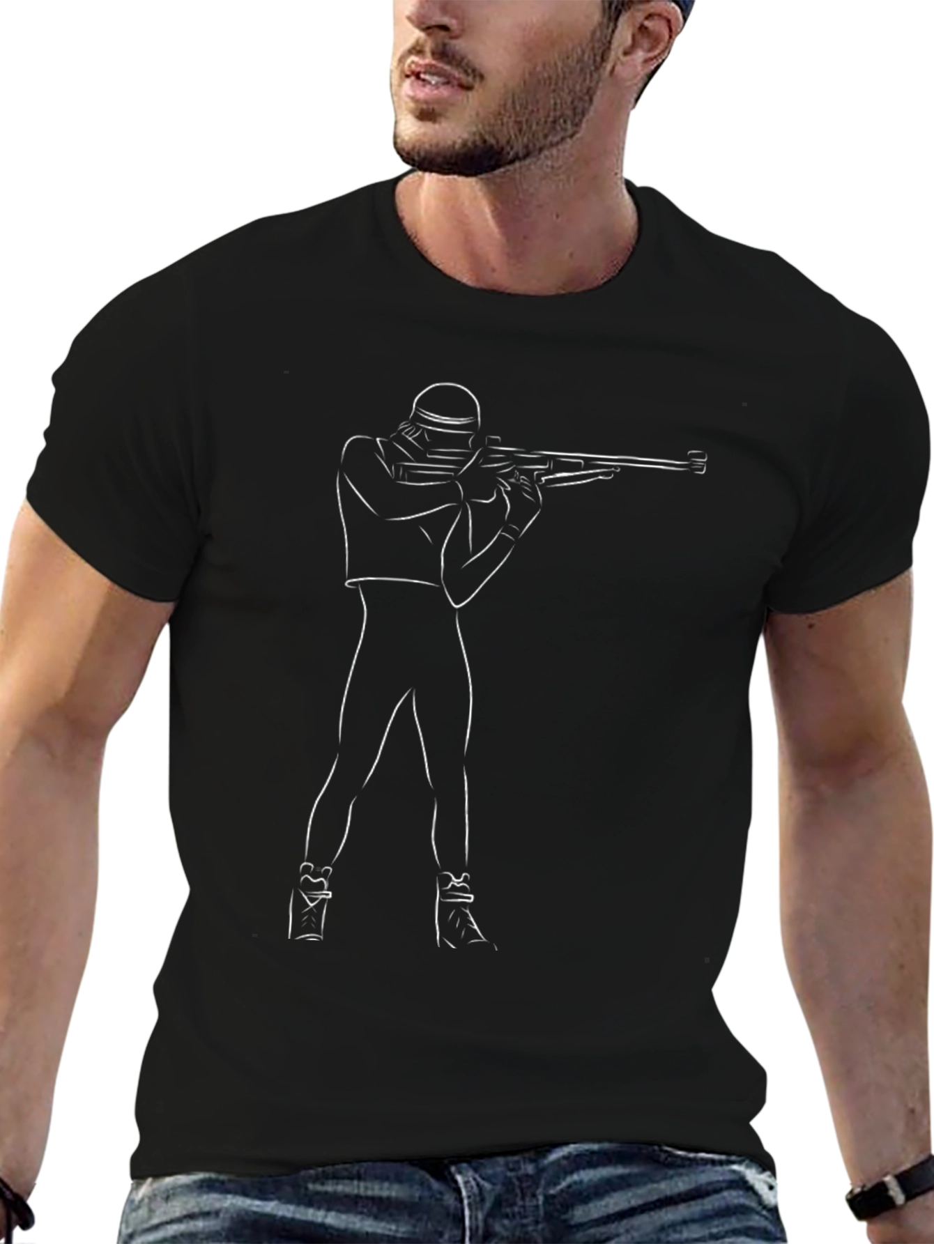 Biathlon Silhouette Tee - Athlete Design T-Shirt