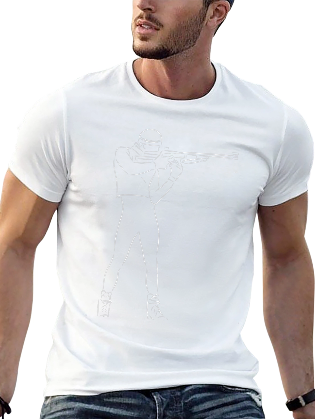Biathlon Silhouette Tee - Athlete Design T-Shirt