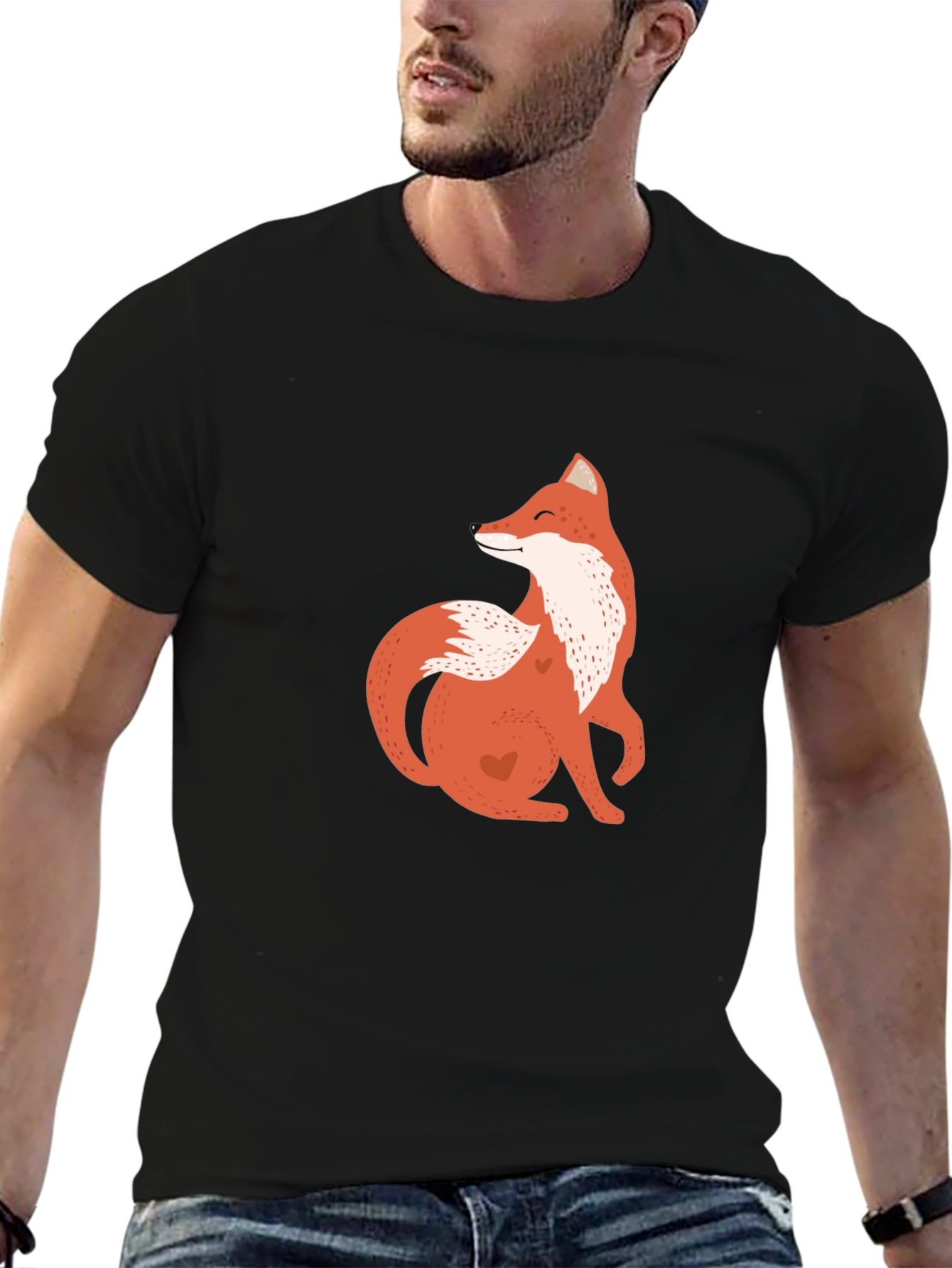 Fox Graphic Tee - Black Casual Comfort