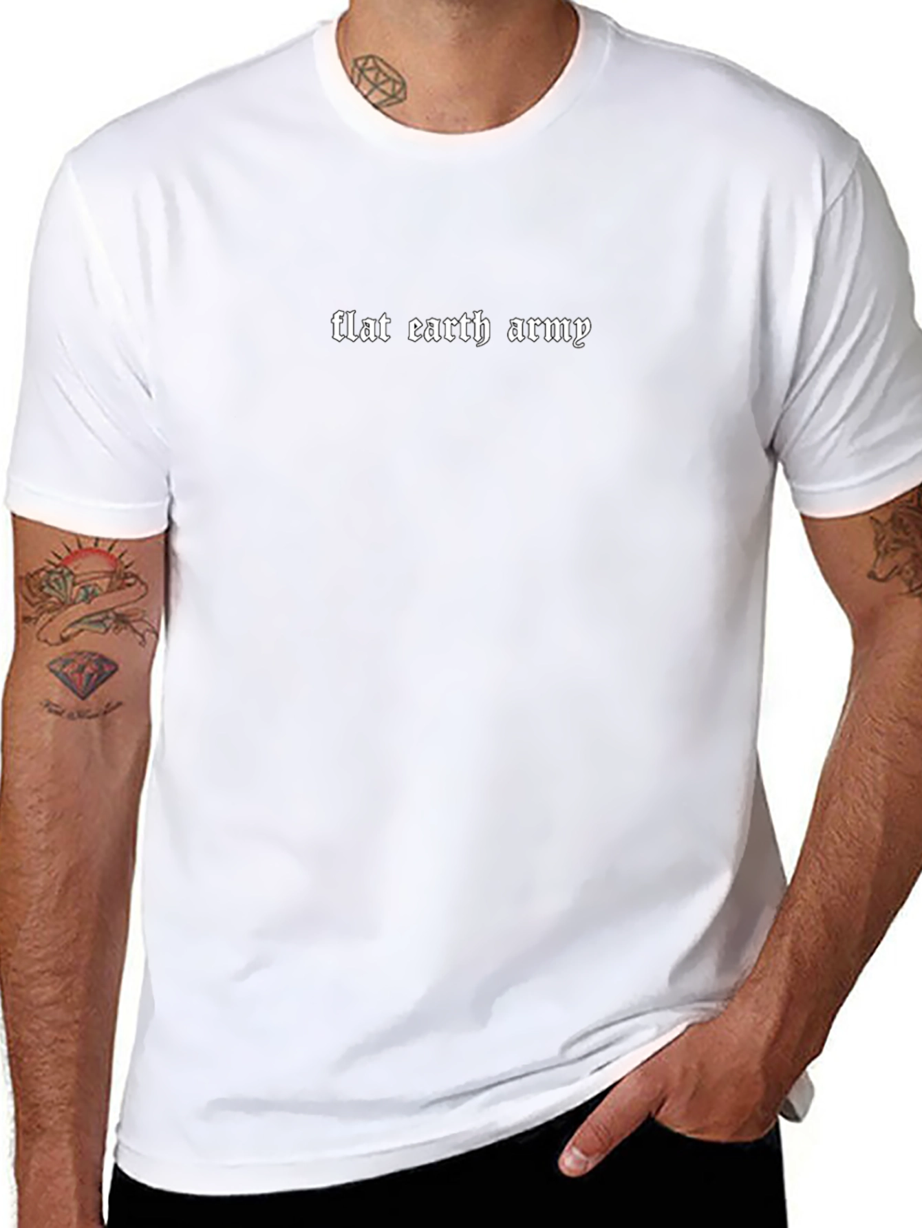 Flat Earth Army Black Tee - Statement Novelty