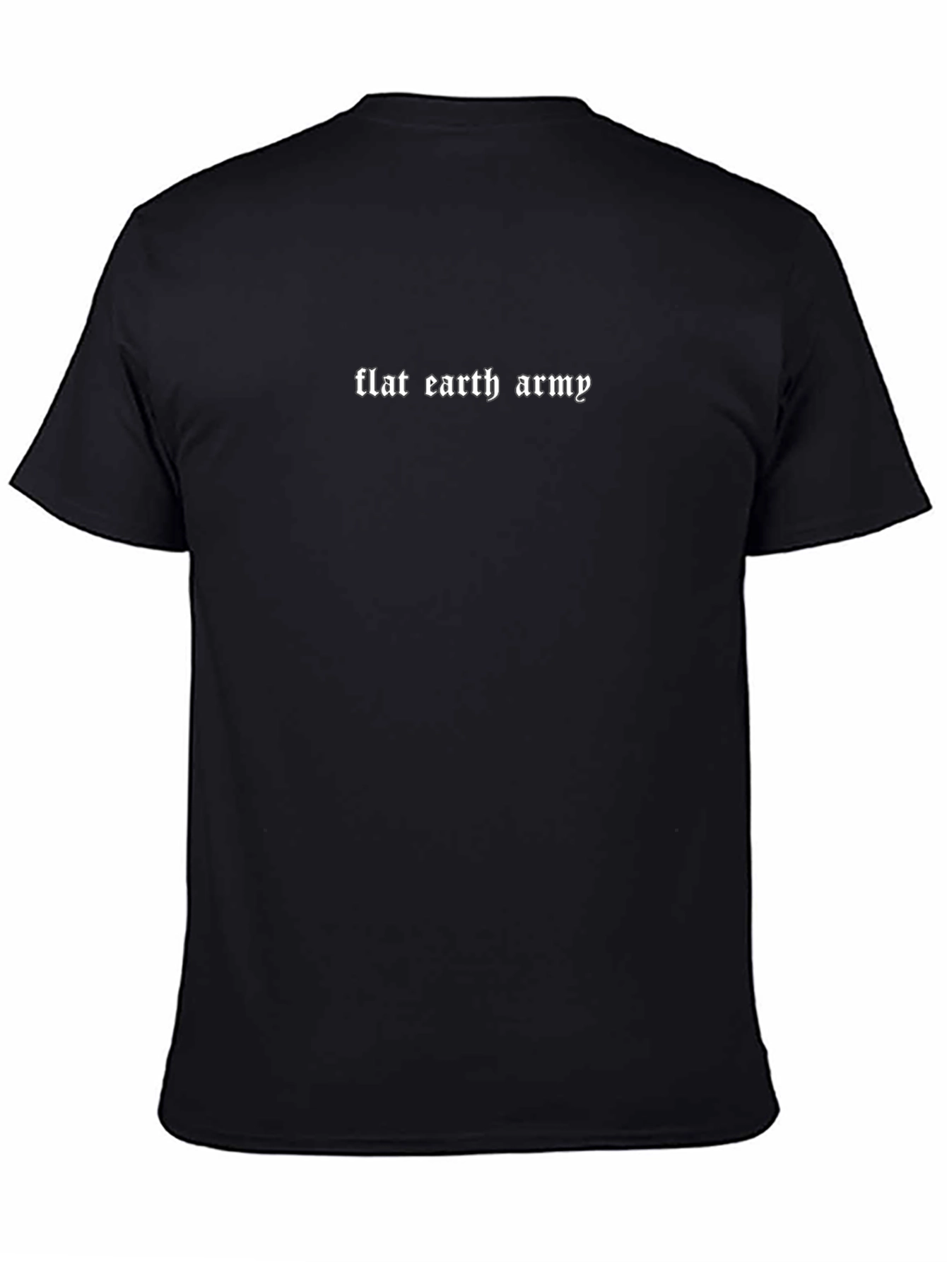 Flat Earth Army Black Tee - Statement Novelty