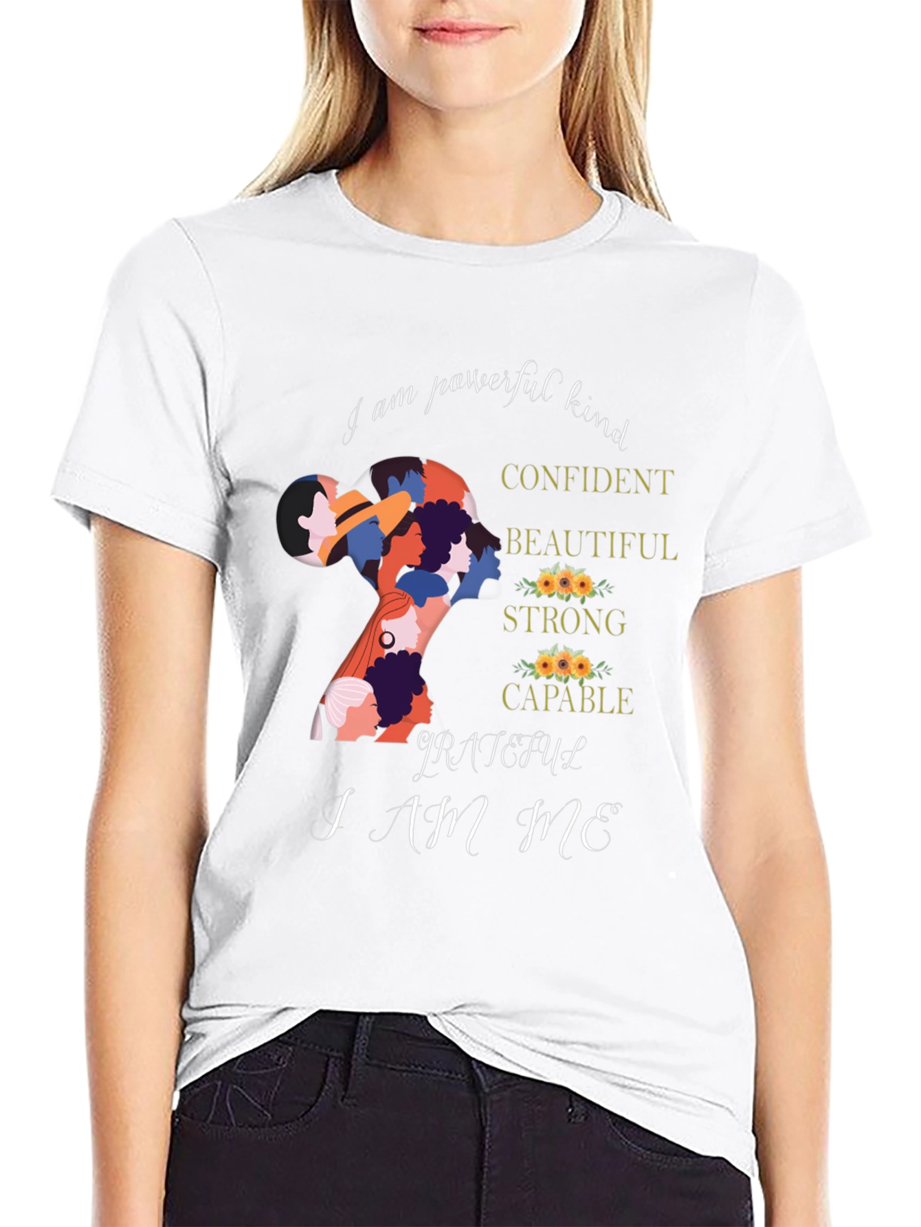 Empowered Women T-Shirt: Kind Confident and Capable