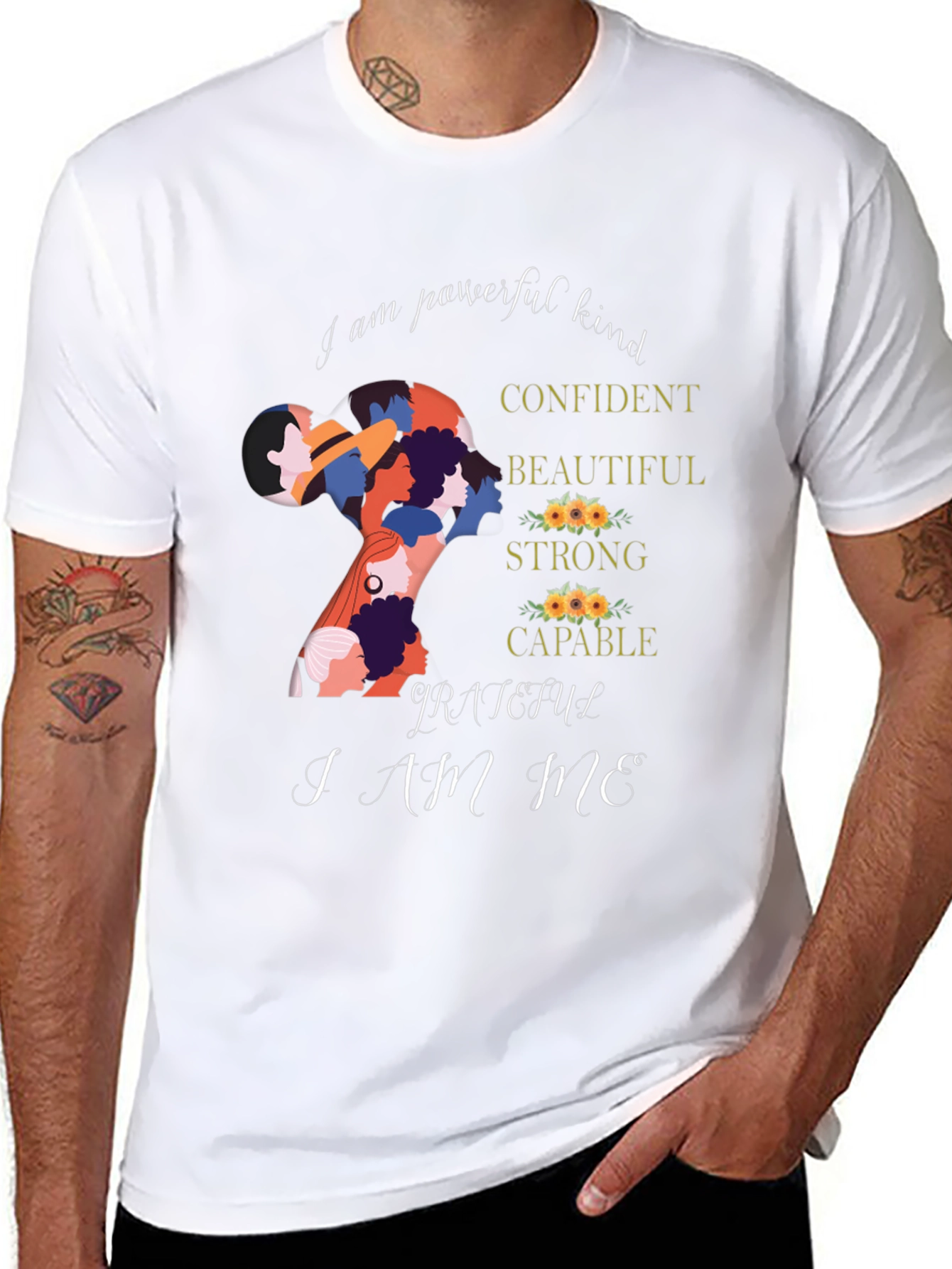 Empowered Women T-Shirt: Kind Confident and Capable