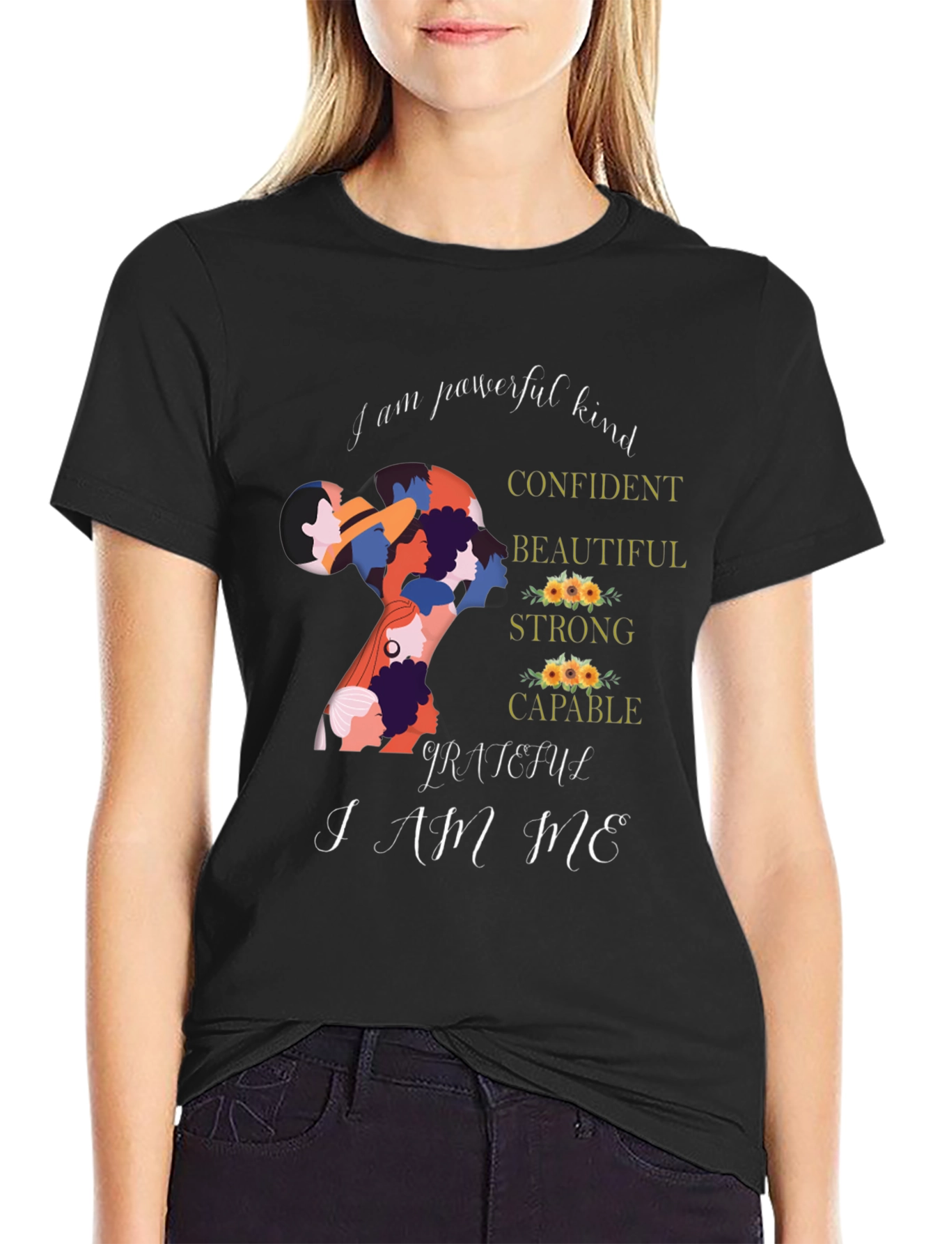 Empowered Women T-Shirt: Kind Confident and Capable