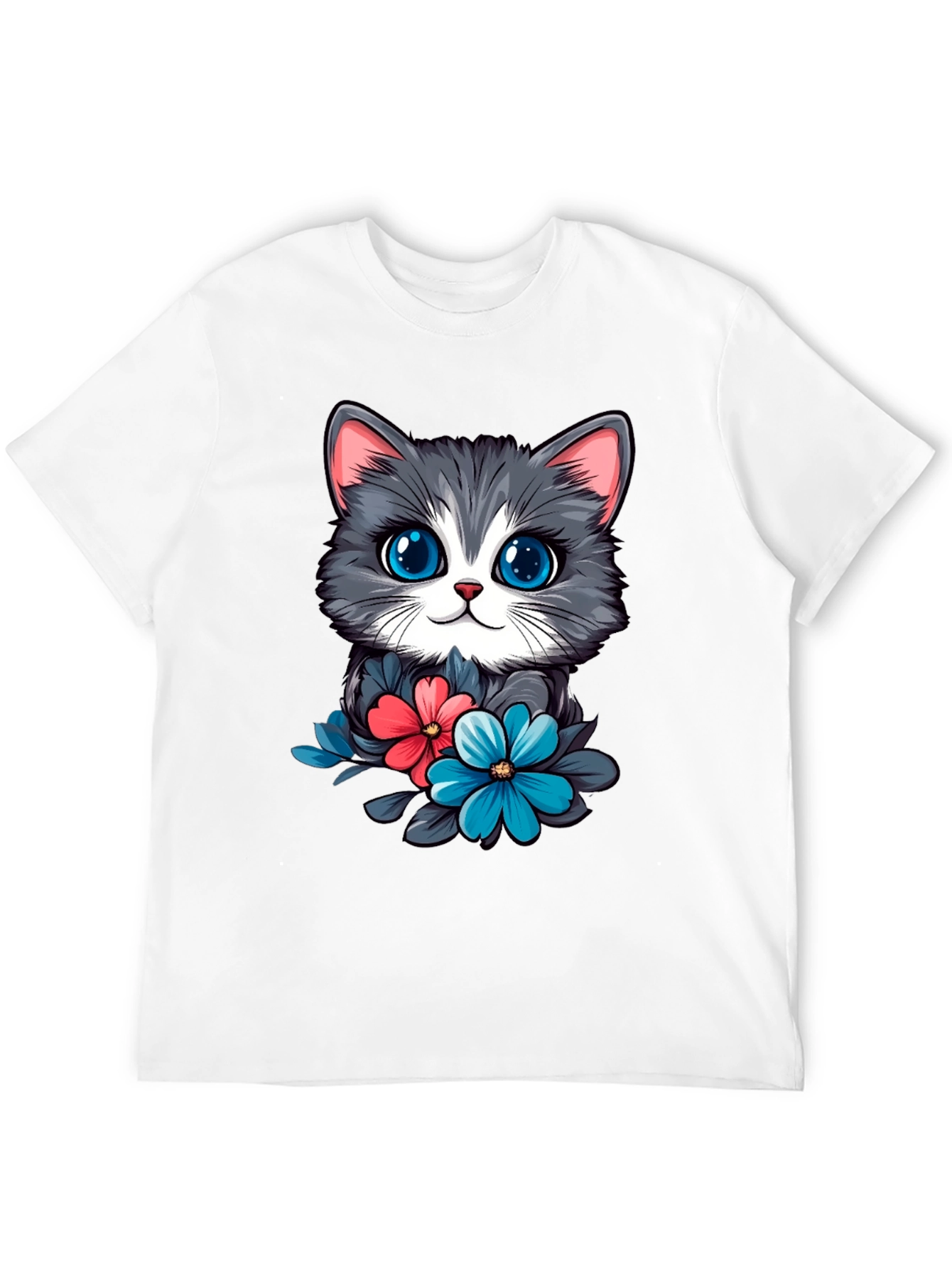 Cat & Floral T-Shirt
