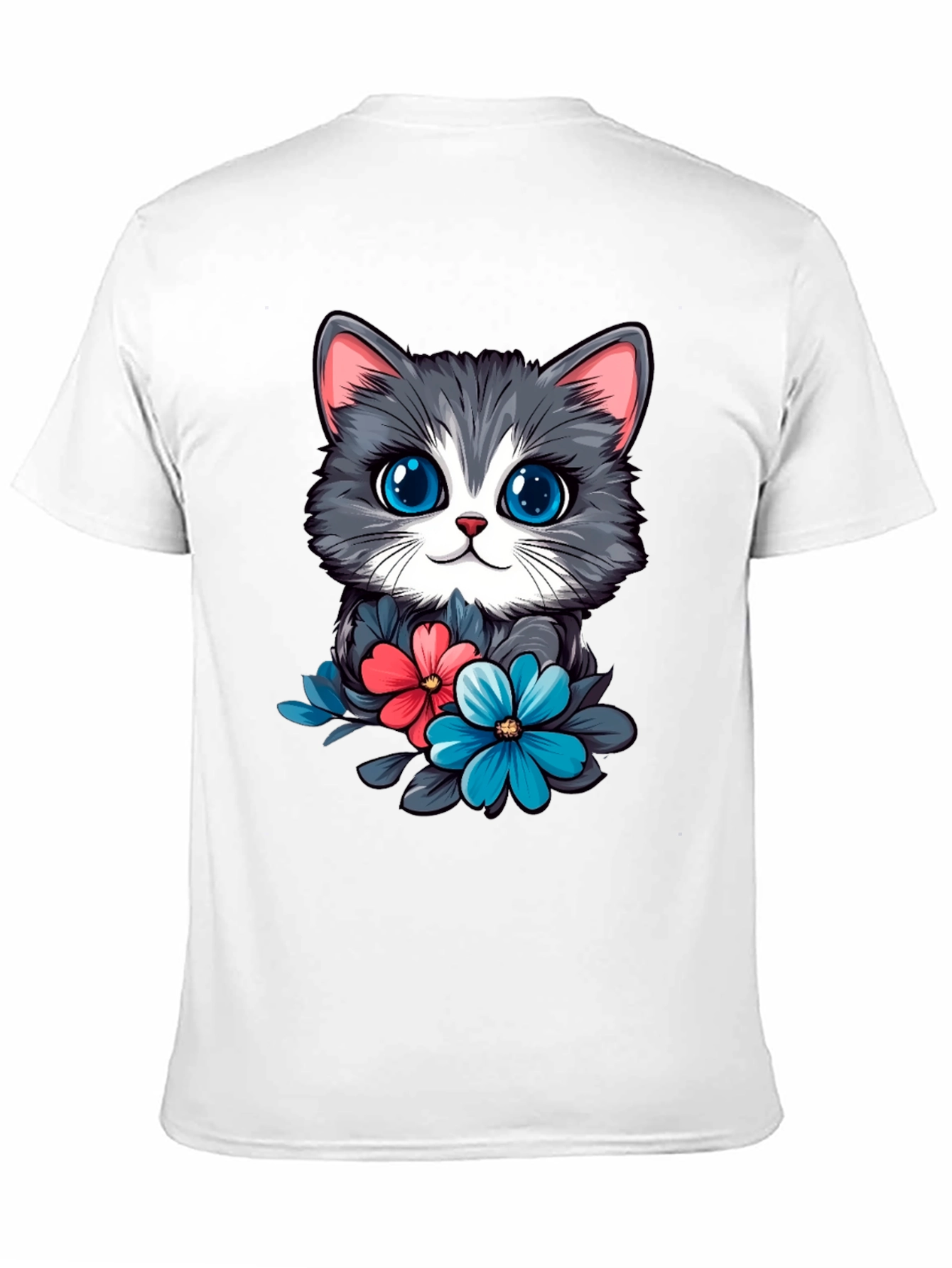 Cat & Floral T-Shirt