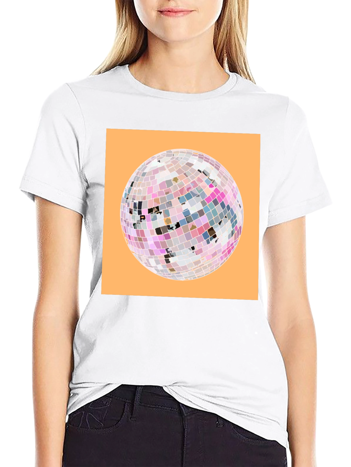 Disco Ball Graphic Tee - Retro Party Shirt
