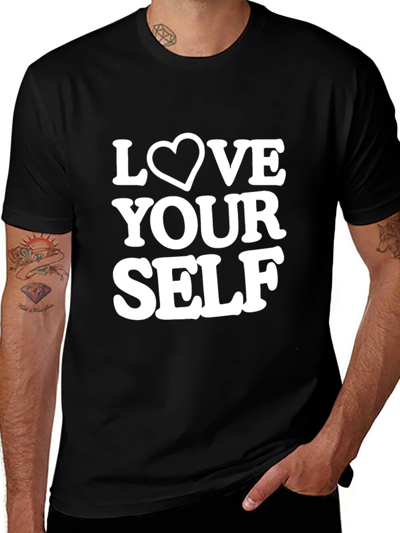 Love Yourself Black Graphic Tee