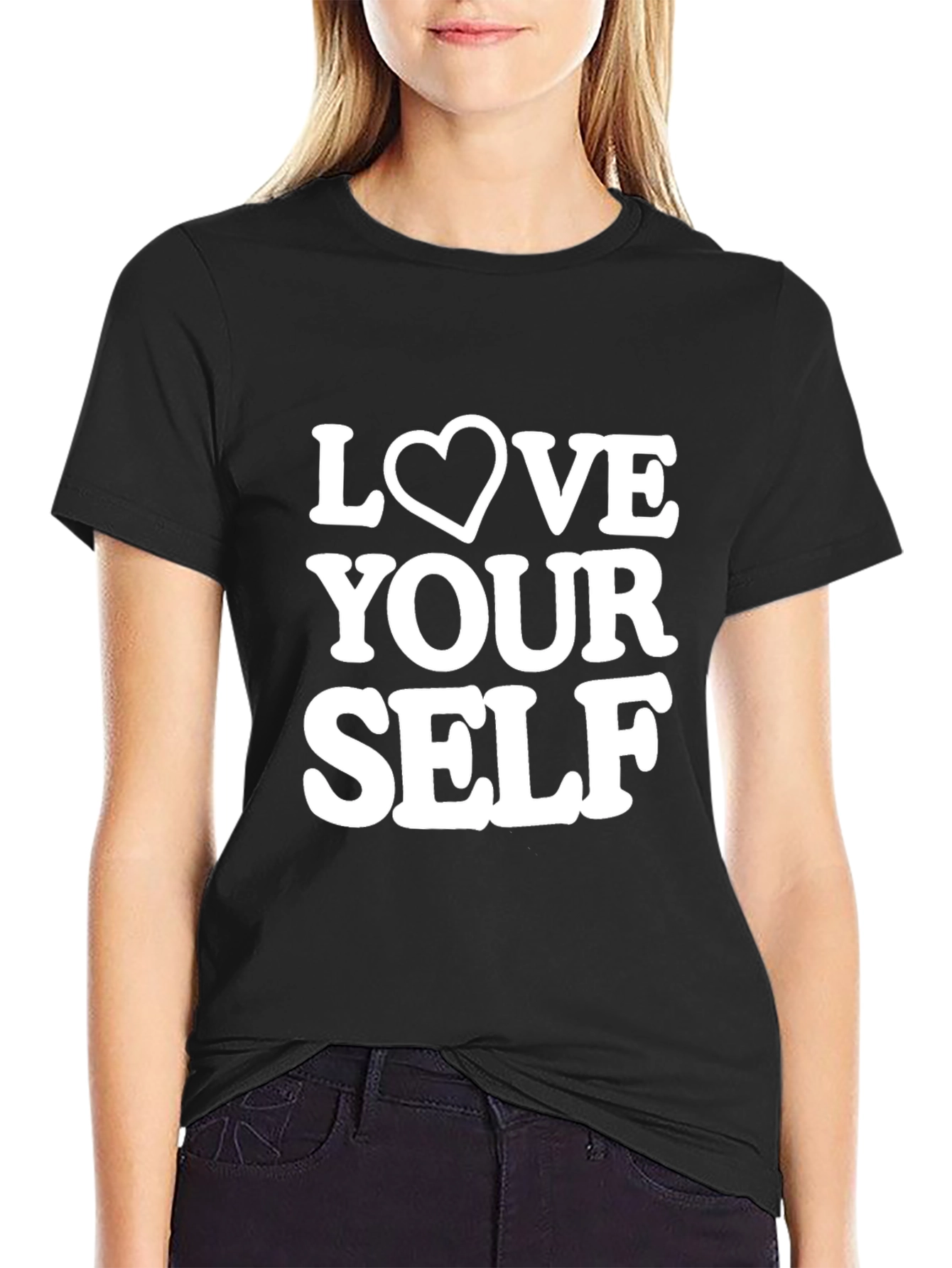 Love Yourself Black Graphic Tee