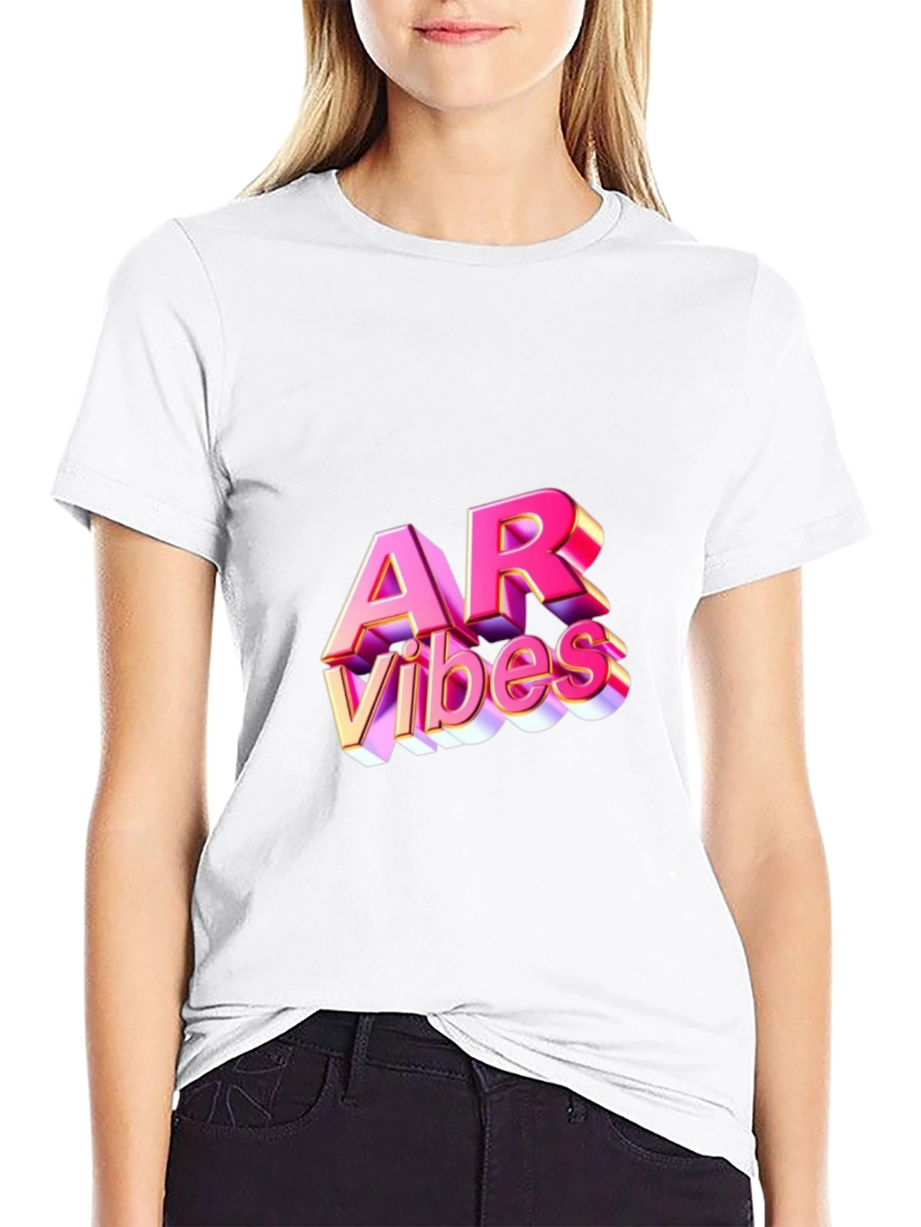 AR Vibes Black T-Shirt Trendy Casual Wear