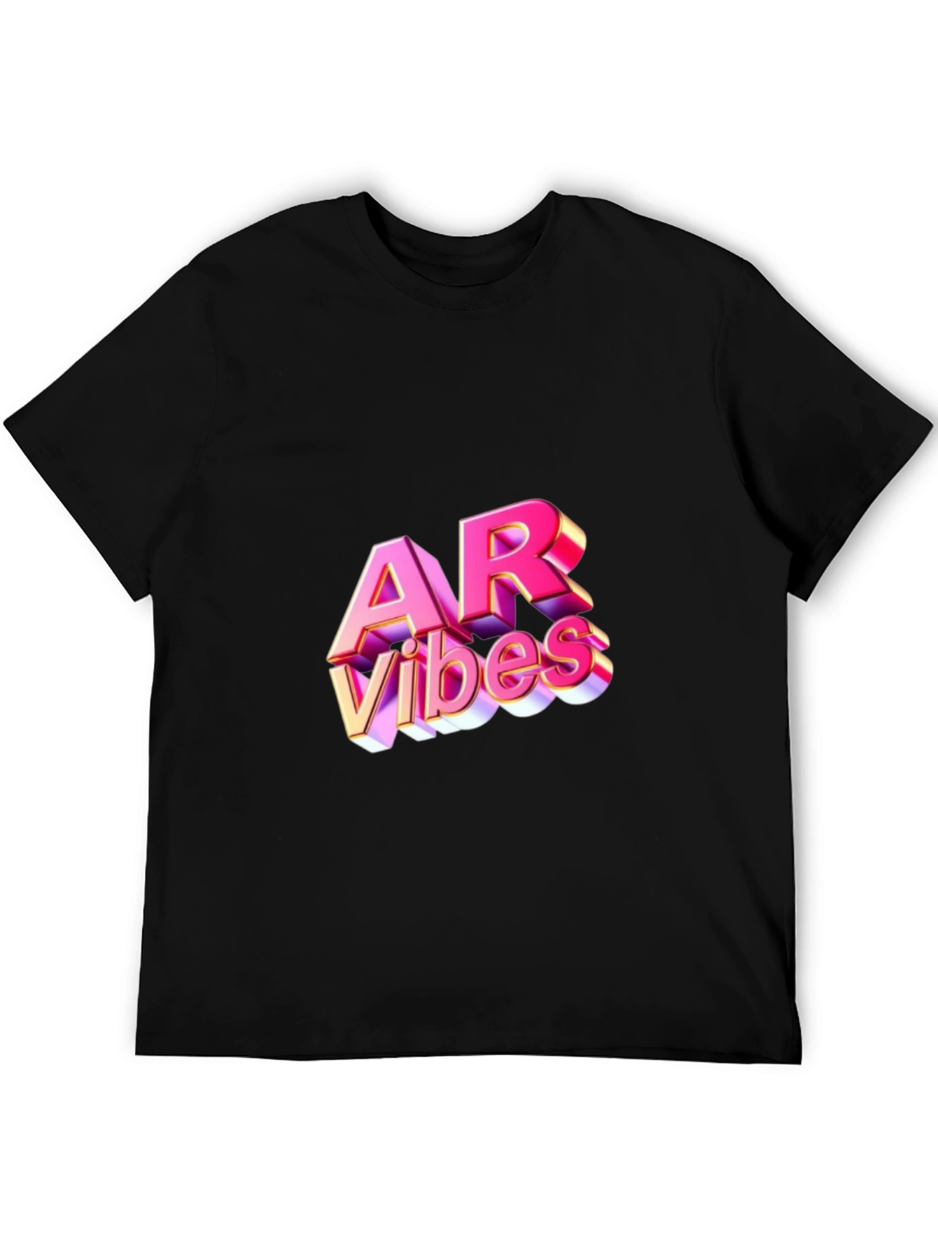 AR Vibes Black T-Shirt Trendy Casual Wear
