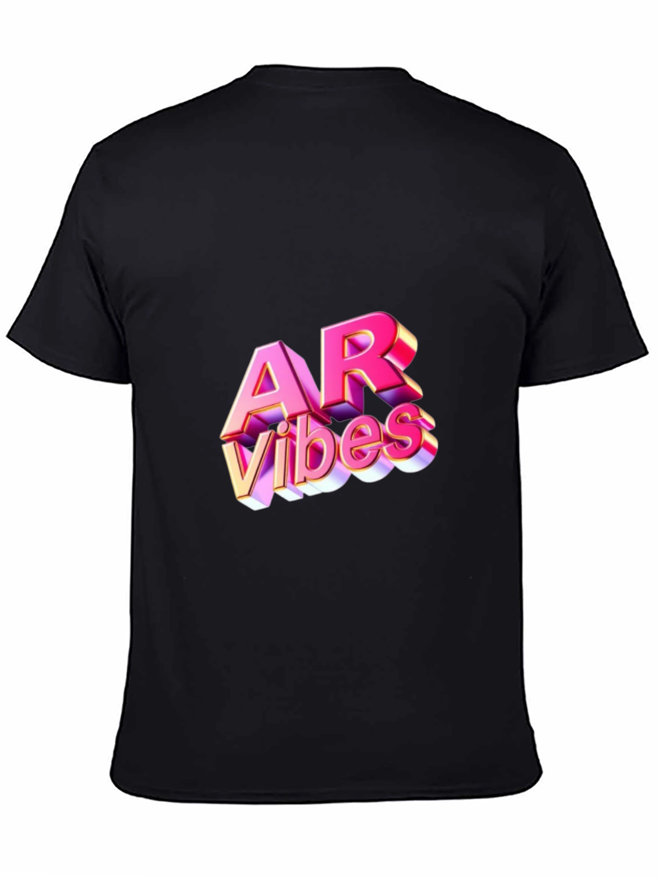 AR Vibes Black T-Shirt Trendy Casual Wear