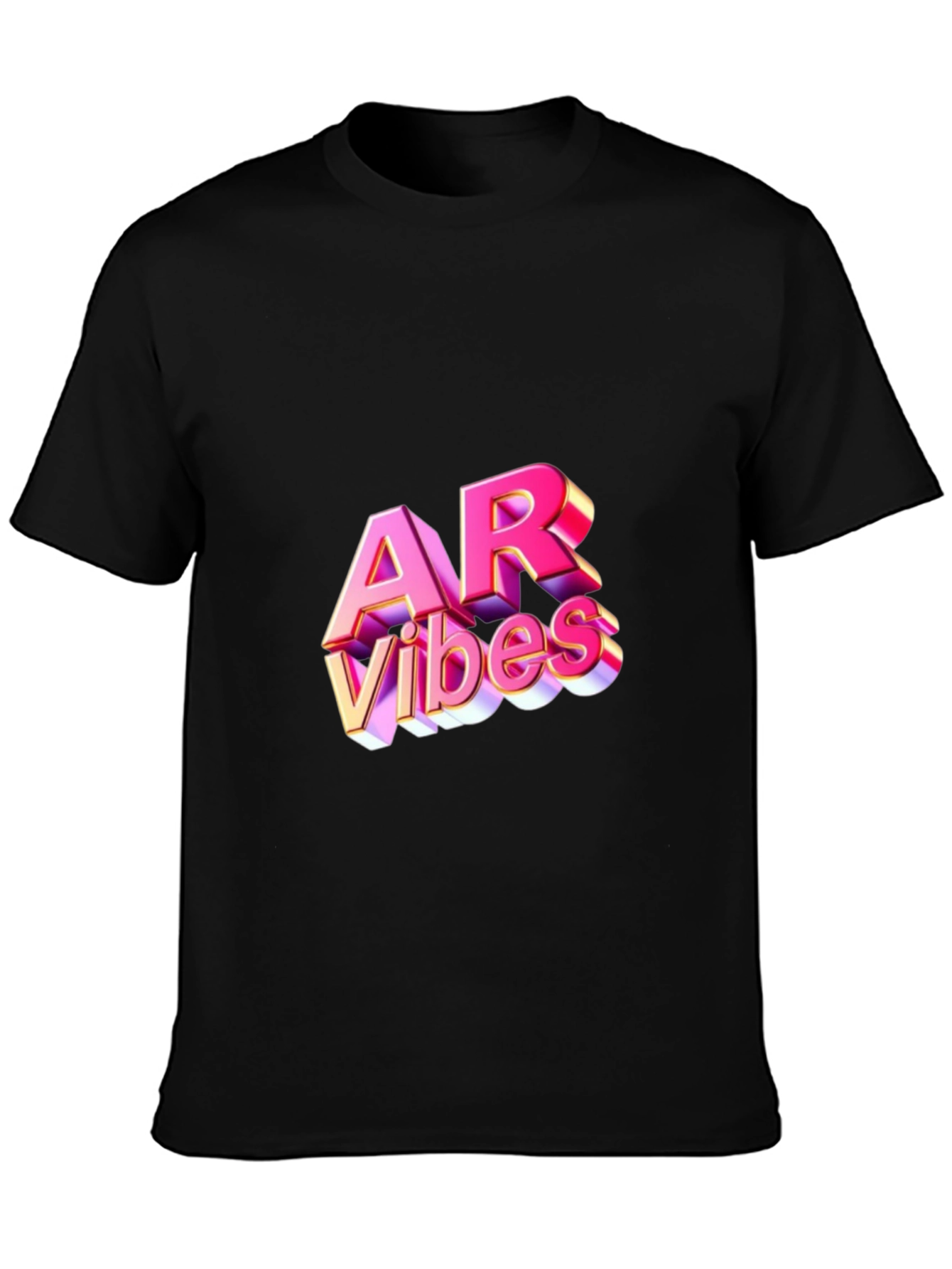 AR Vibes Black T-Shirt Trendy Casual Wear