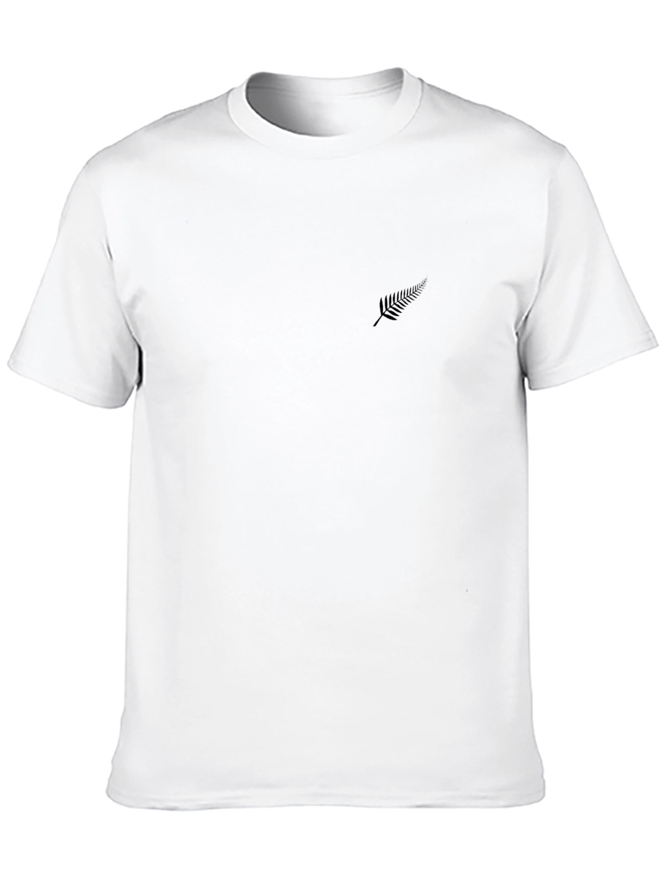Mens Black T-Shirt with Fern Logo