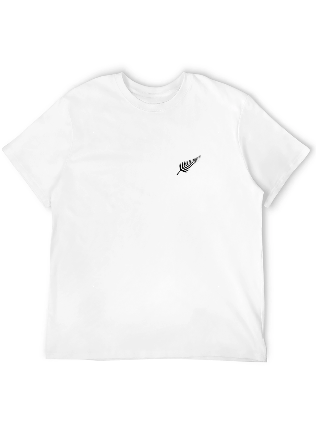 Mens Black T-Shirt with Fern Logo