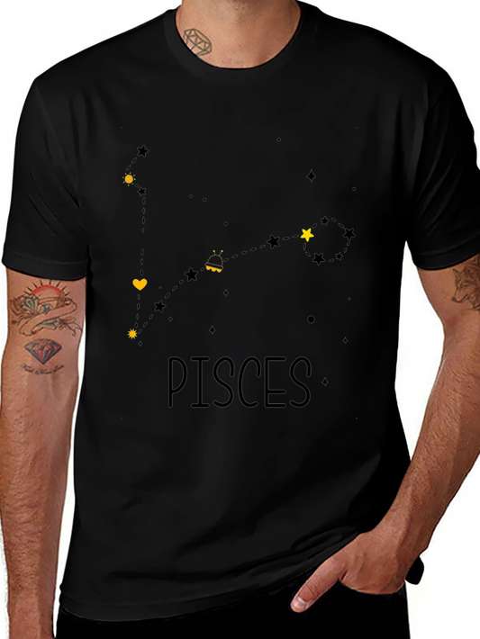 Pisces Zodiac Constellation Graphic T-Shirt