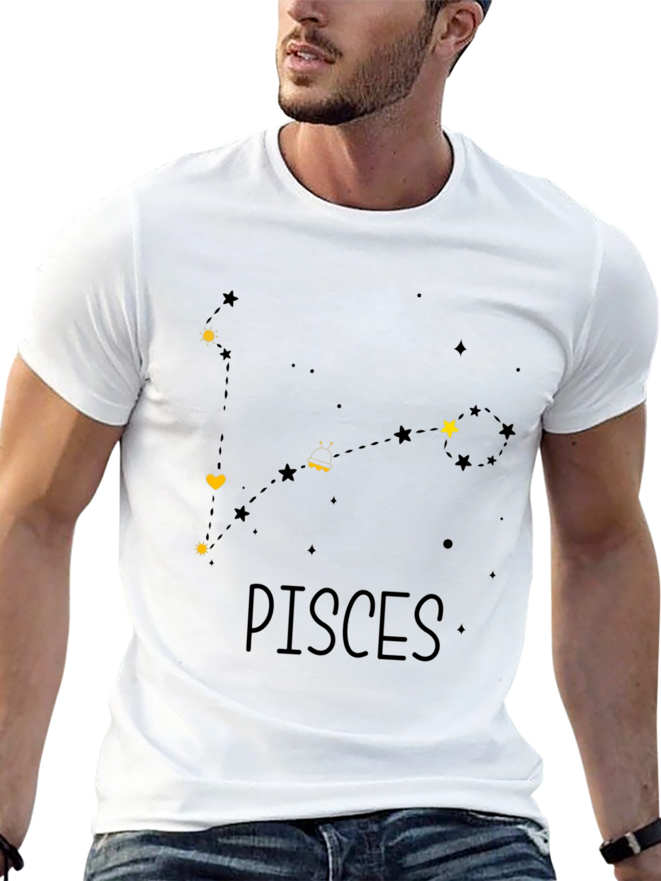 Pisces Zodiac Constellation Graphic T-Shirt