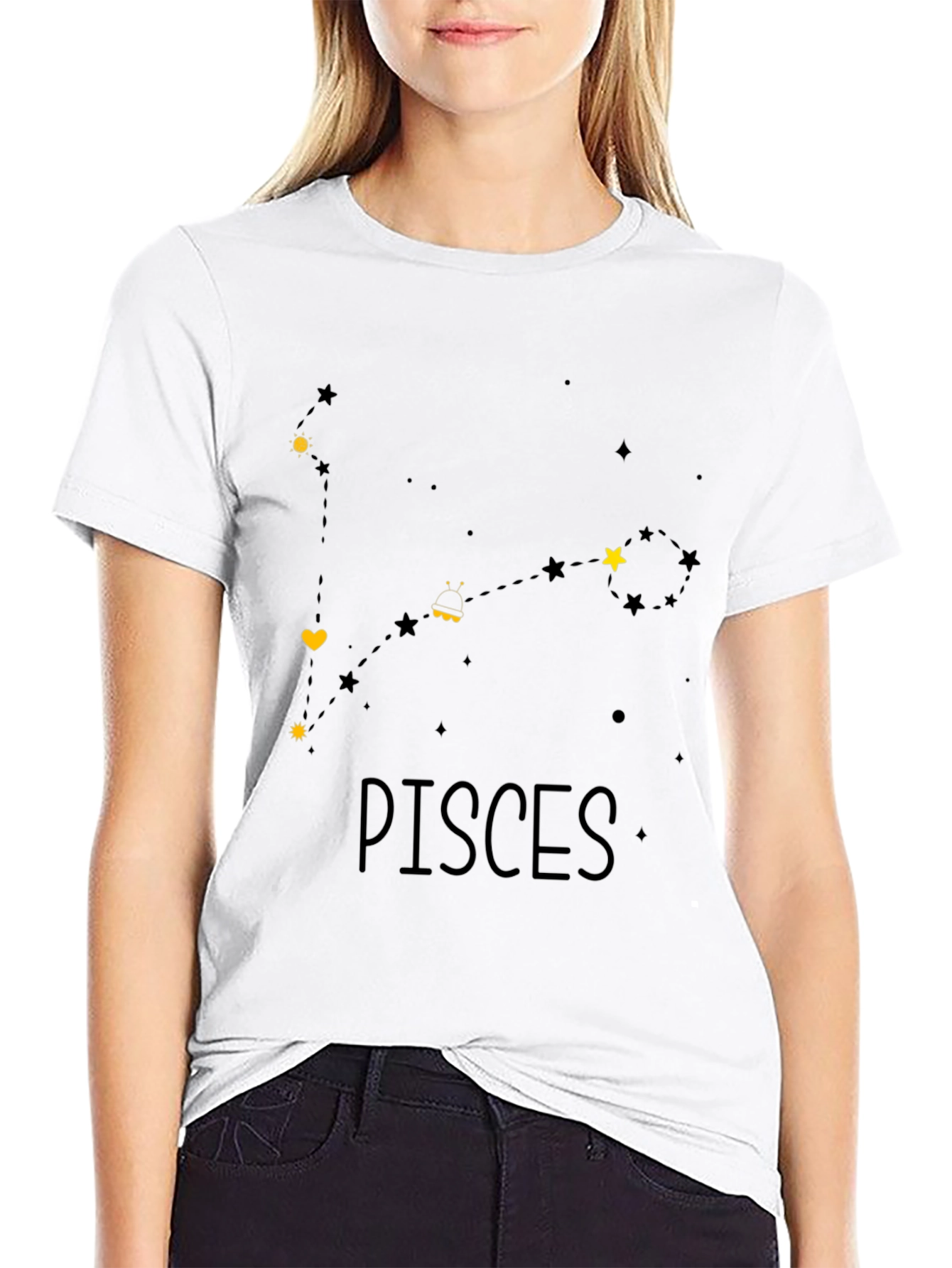 Pisces Zodiac Constellation Graphic T-Shirt