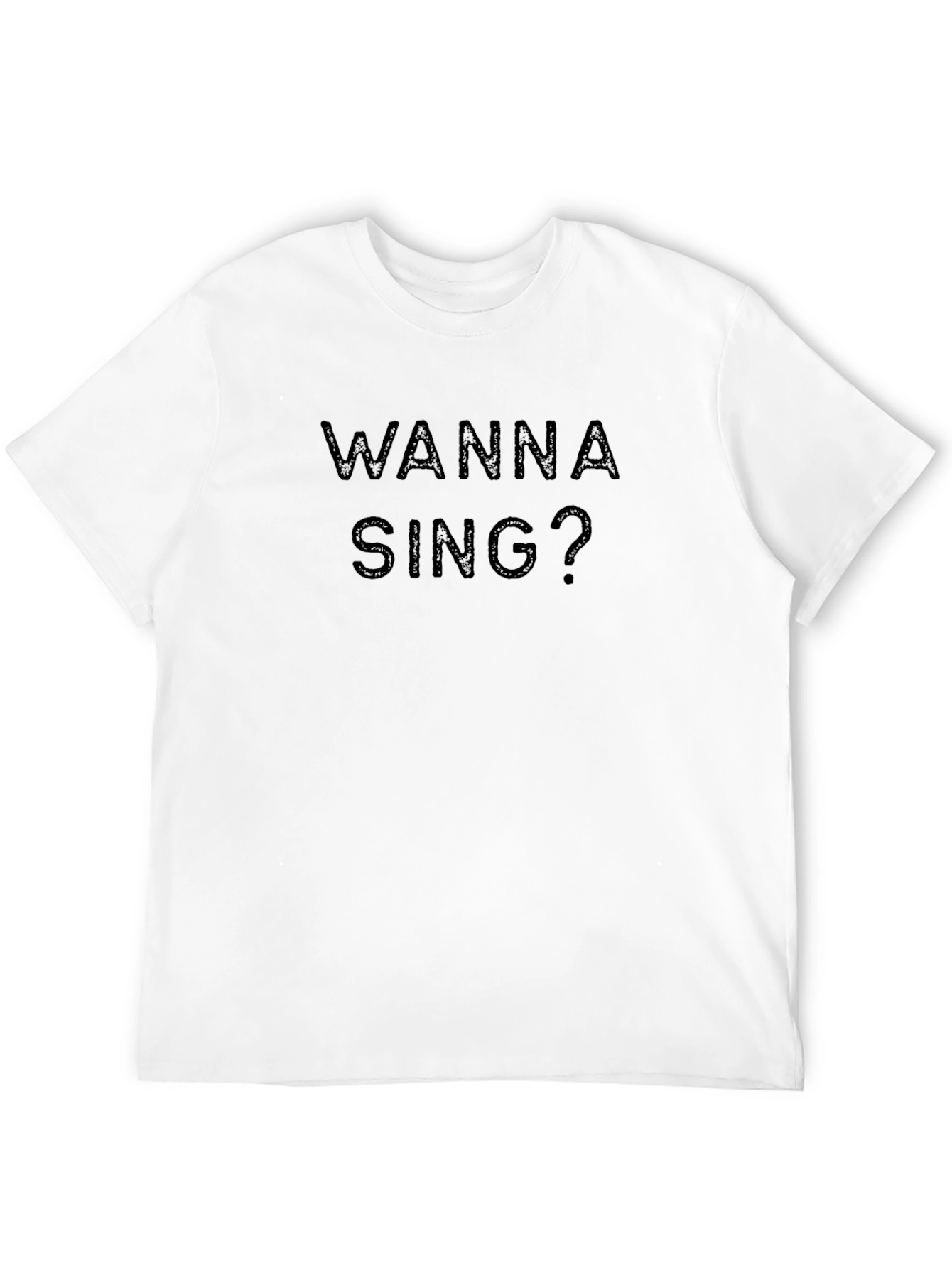Wanna Sing? Black Graphic Print T-Shirt