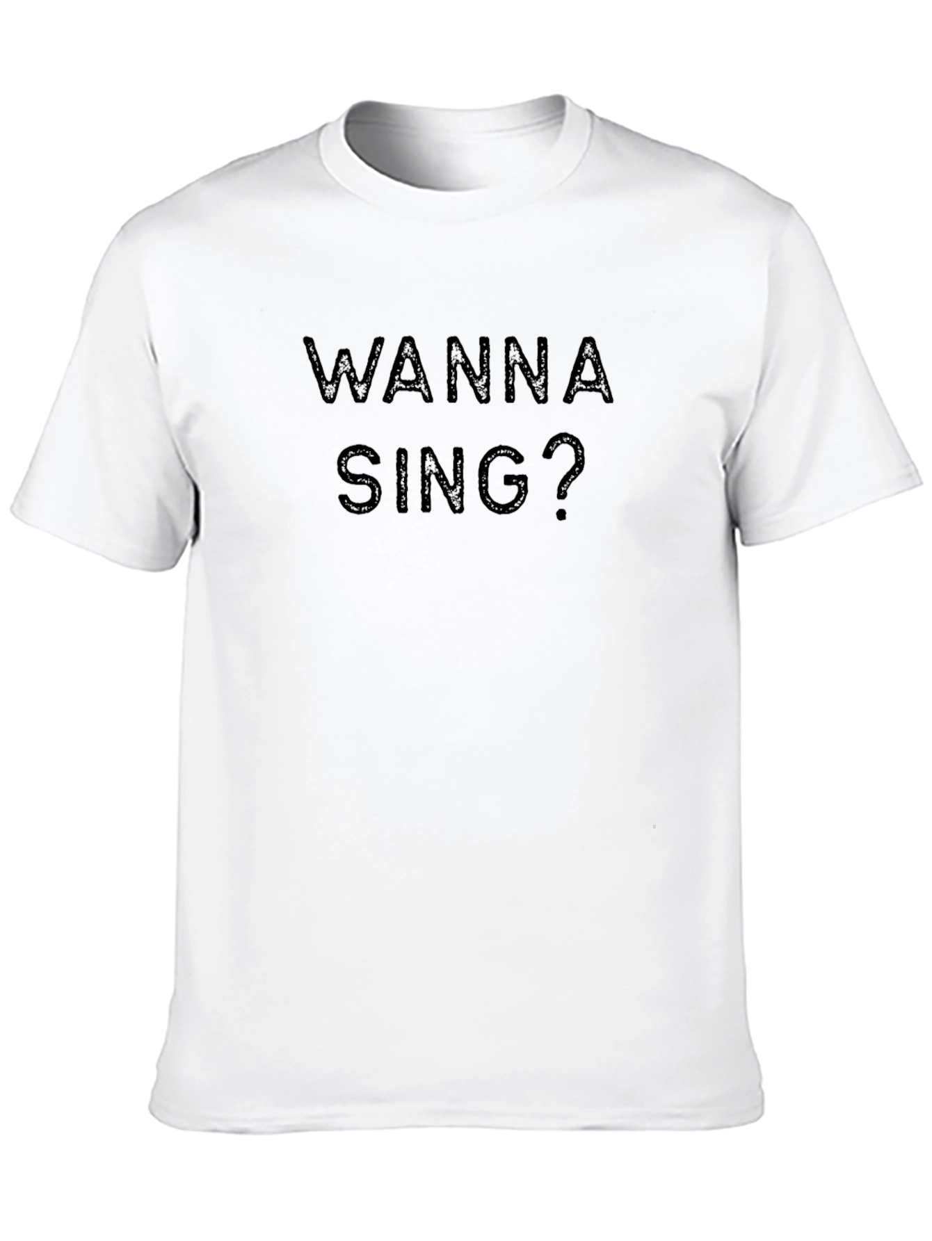 Wanna Sing? Black Graphic Print T-Shirt