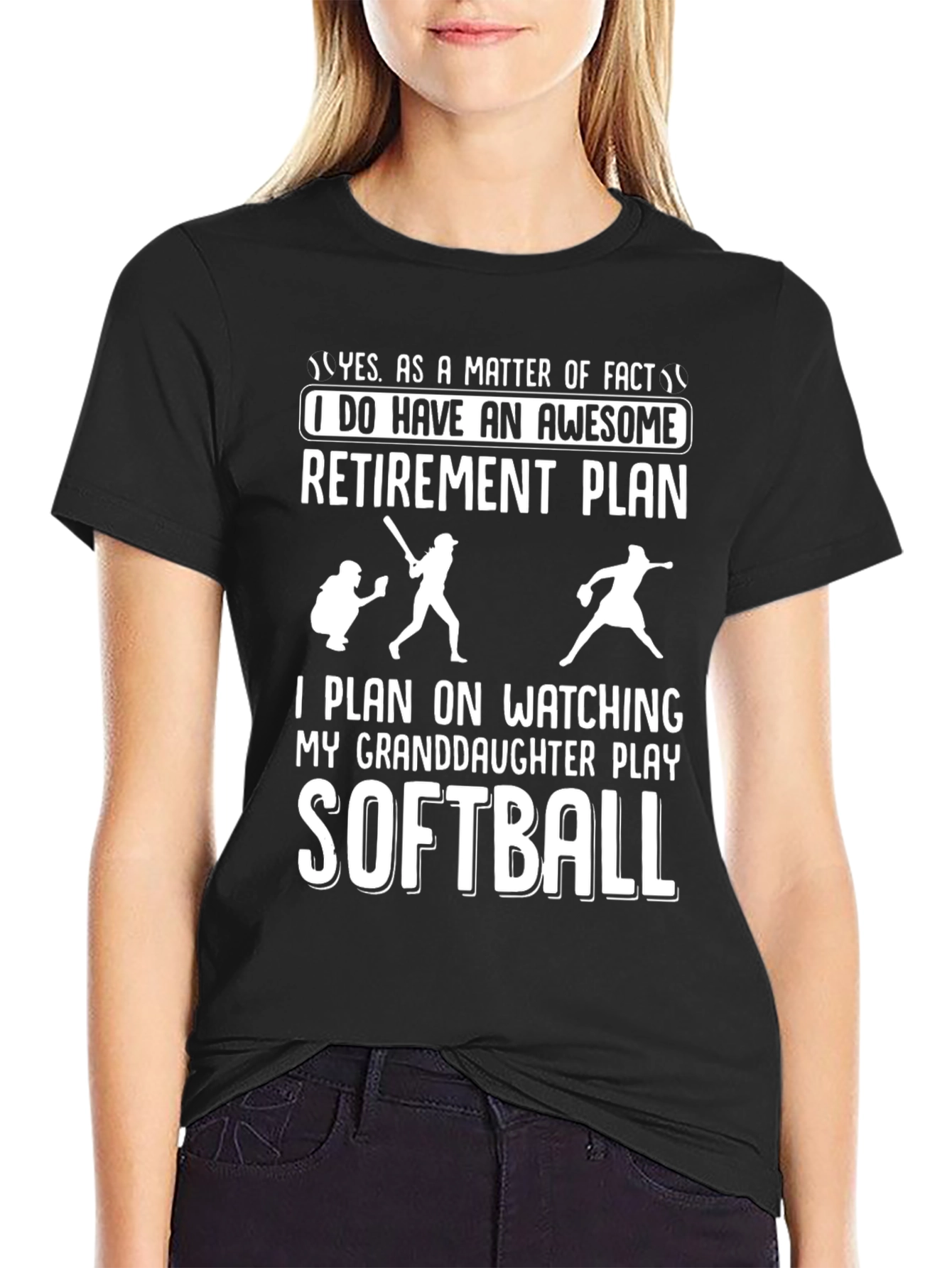 Granddaughter Softball Retirement Plan T-Shirt