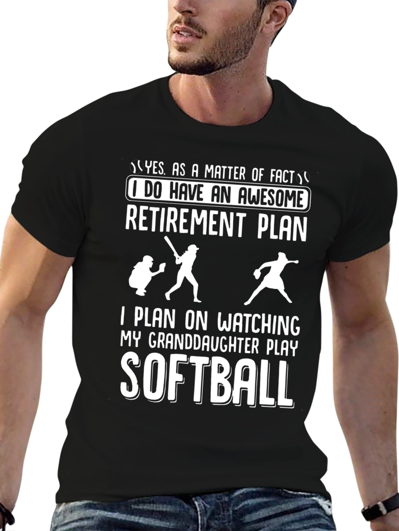 Granddaughter Softball Retirement Plan T-Shirt