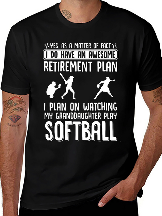 Granddaughter Softball Retirement Plan T-Shirt
