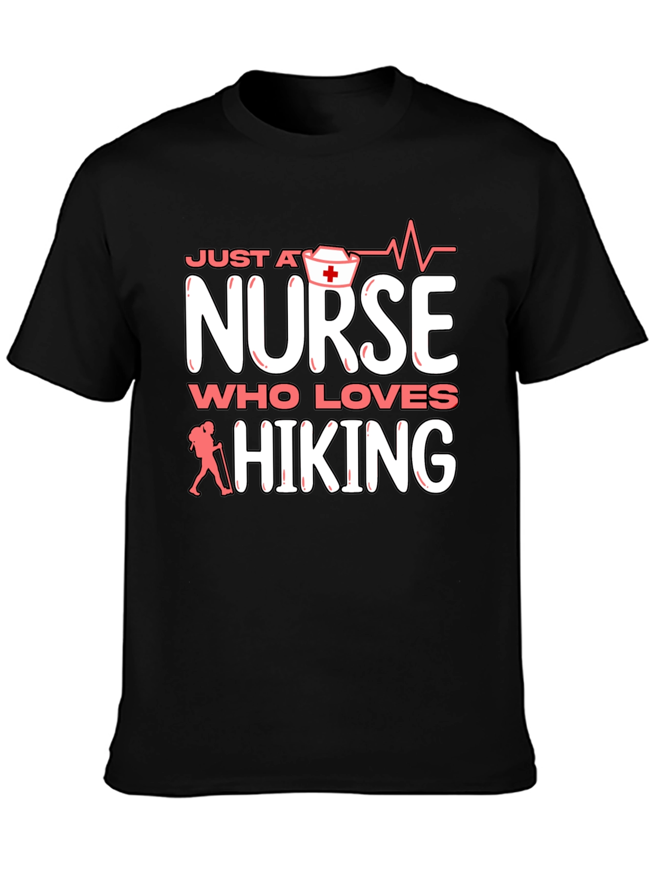 Nurse Who Loves Hiking Graphic T-Shirt