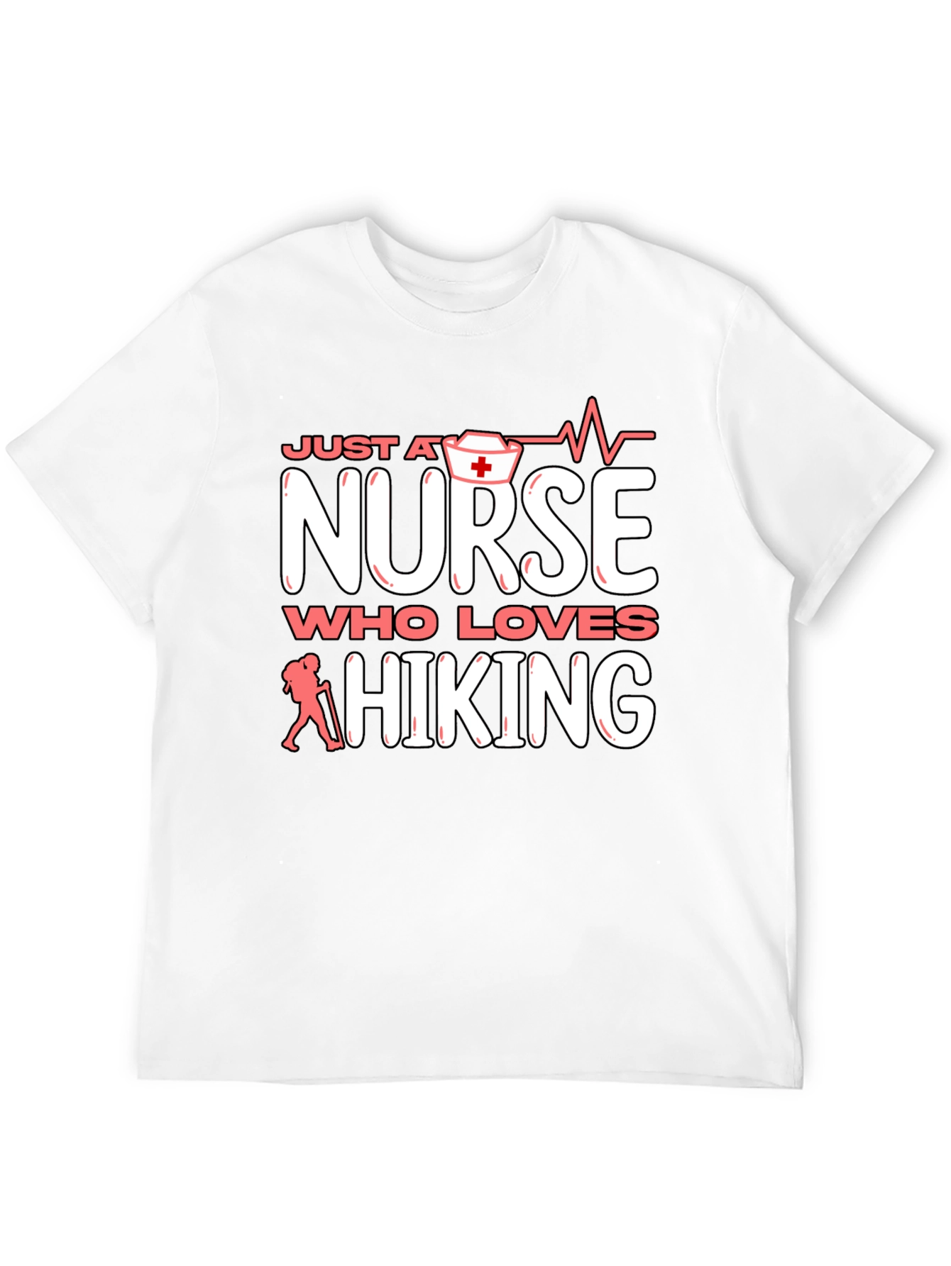 Nurse Who Loves Hiking Graphic T-Shirt