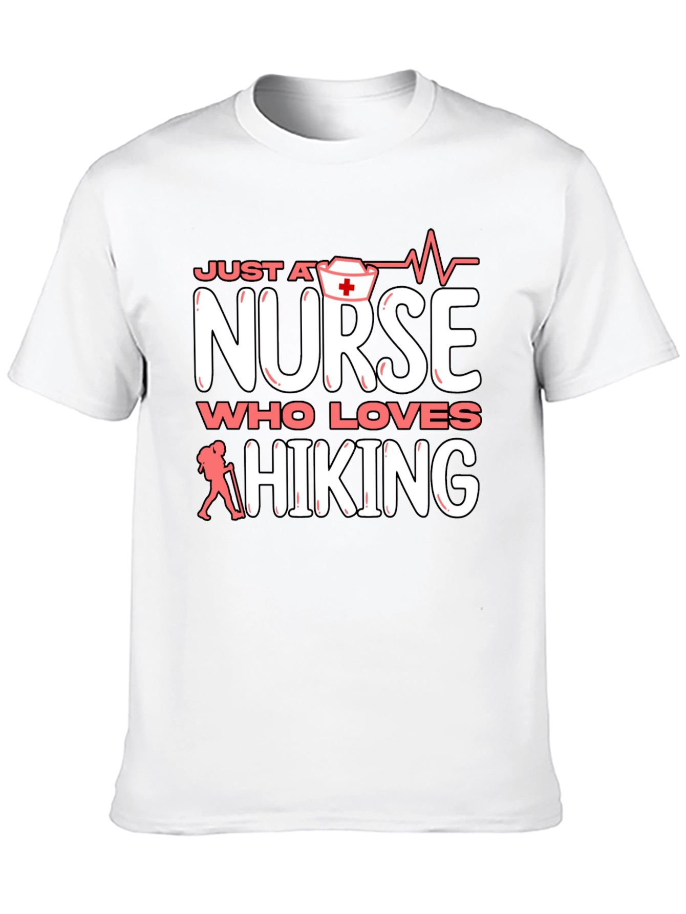 Nurse Who Loves Hiking Graphic T-Shirt