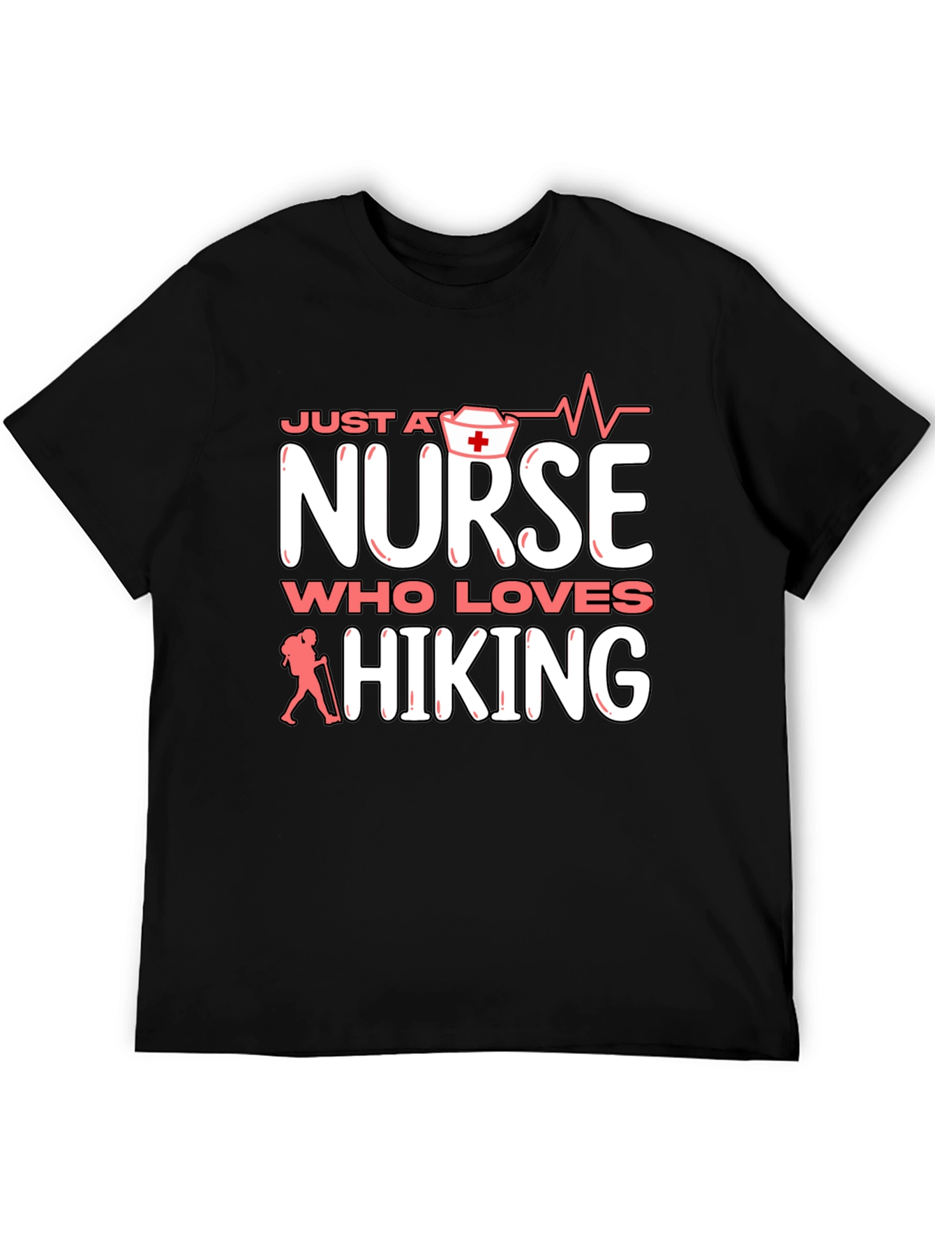Nurse Who Loves Hiking Graphic T-Shirt
