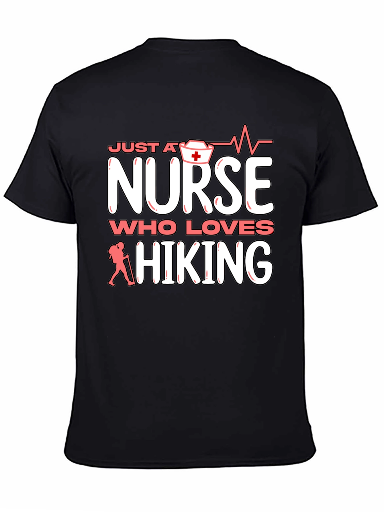 Nurse Who Loves Hiking Graphic T-Shirt