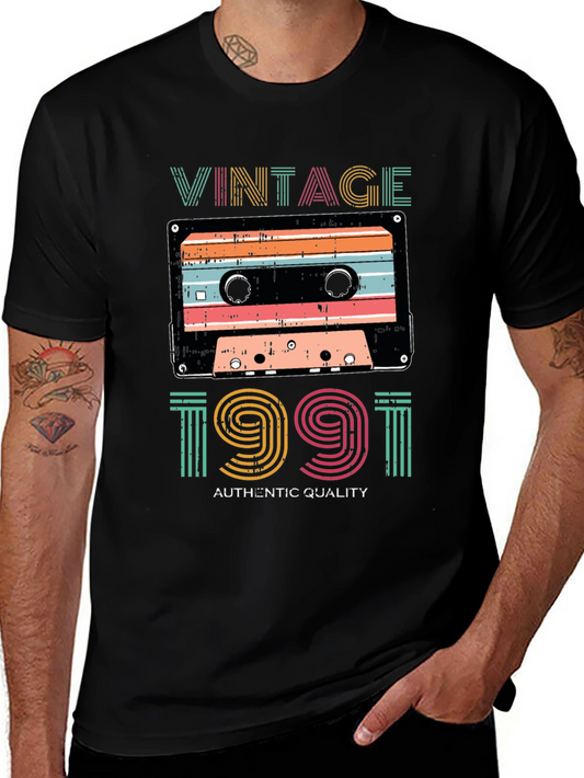 Vintage 1991 Cassette Tape Graphic T-Shirt