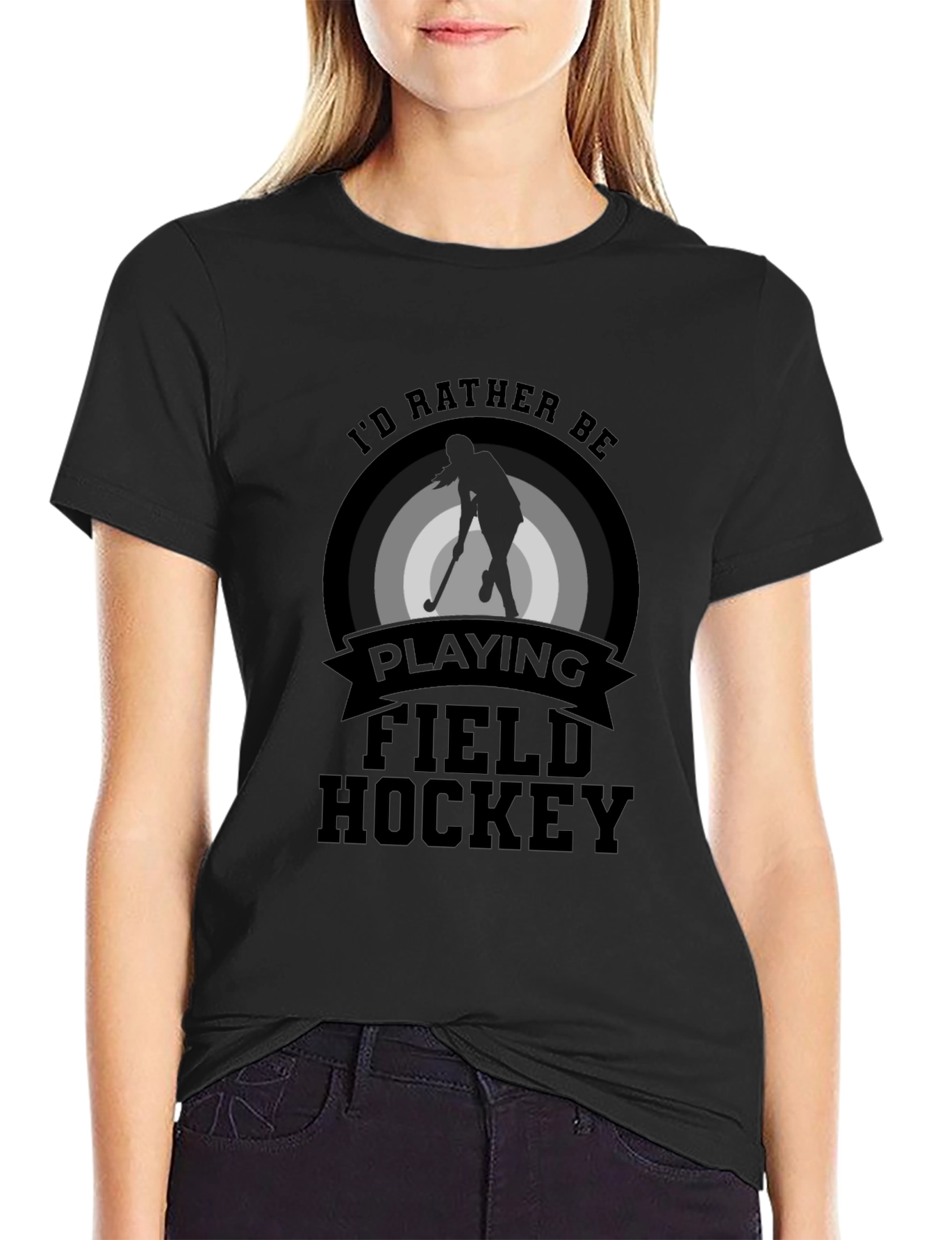 Field Hockey T-Shirt - Id Rather Be Playing