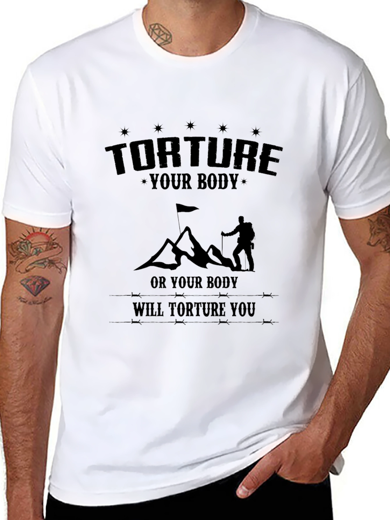 Torture Your Body Black Graphic Tee