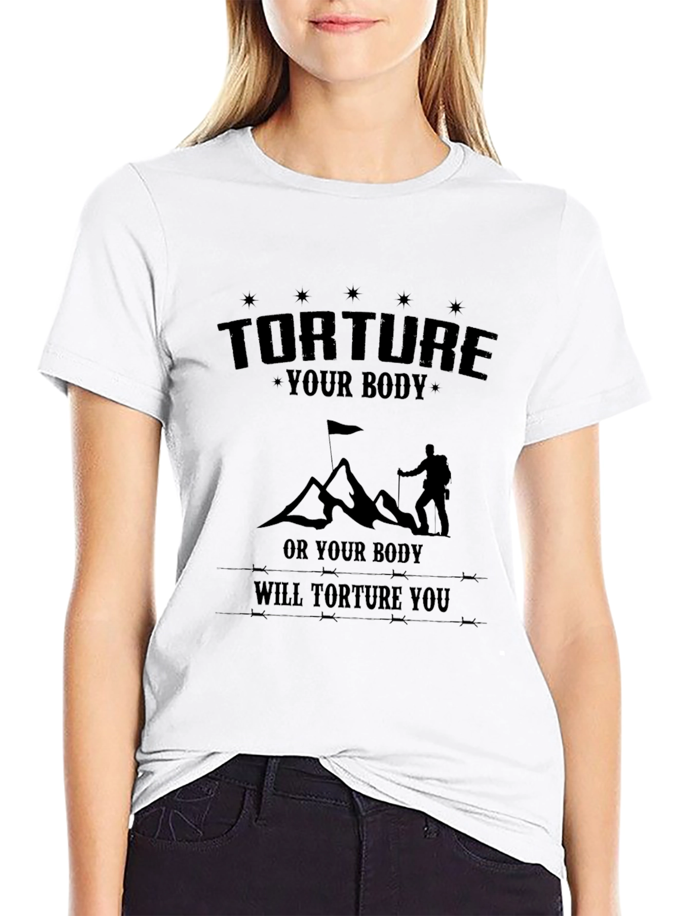 Torture Your Body Black Graphic Tee